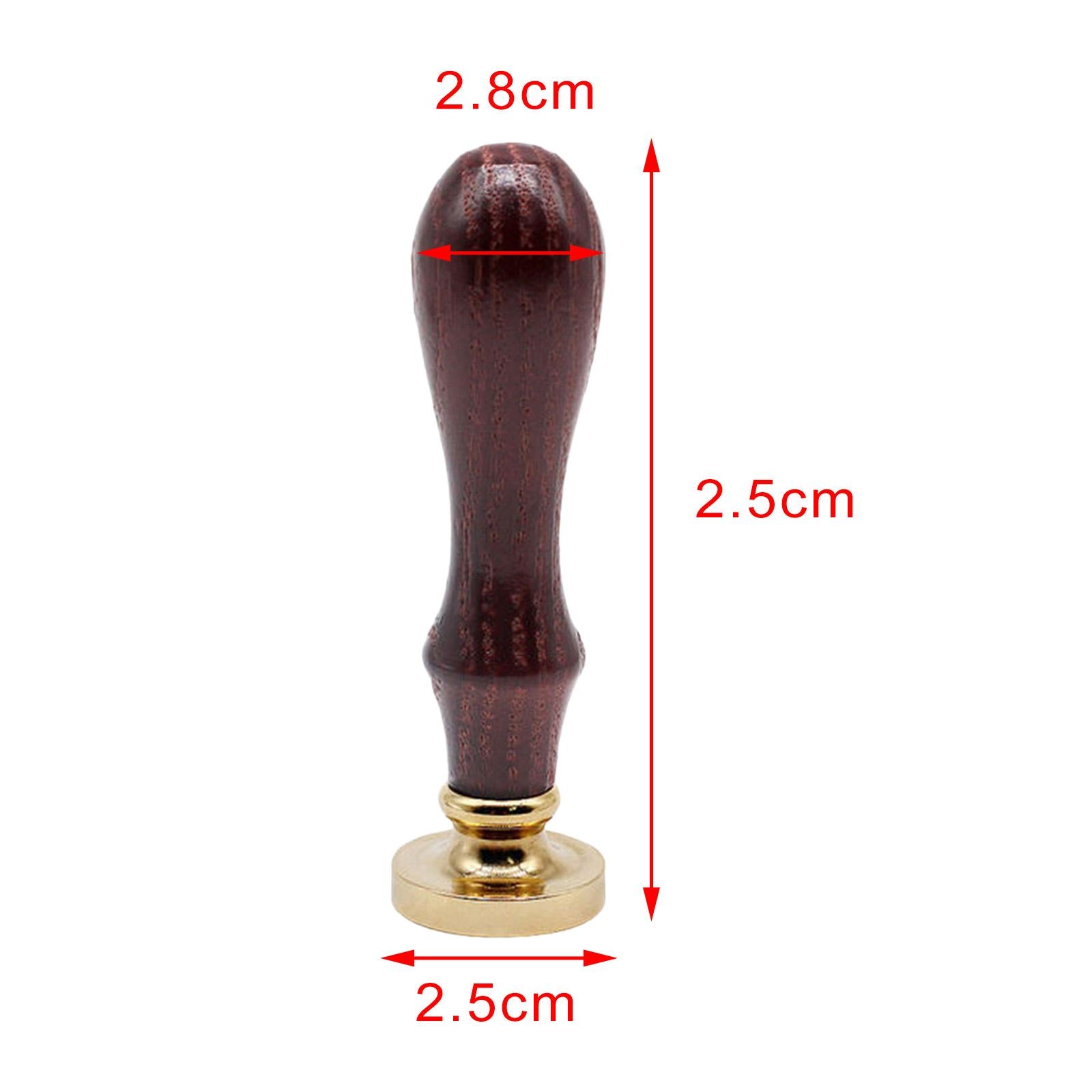 Retro Initial Seal Wax Stamp Solid Wood Handle for Wedding Invitations Rose
