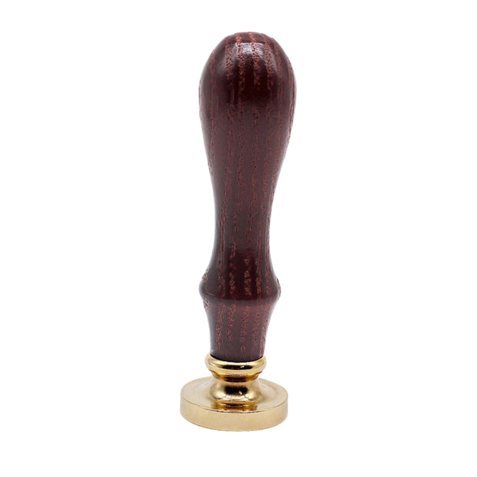 Retro Initial Seal Wax Stamp Solid Wood Handle for Wedding Invitations Rose
