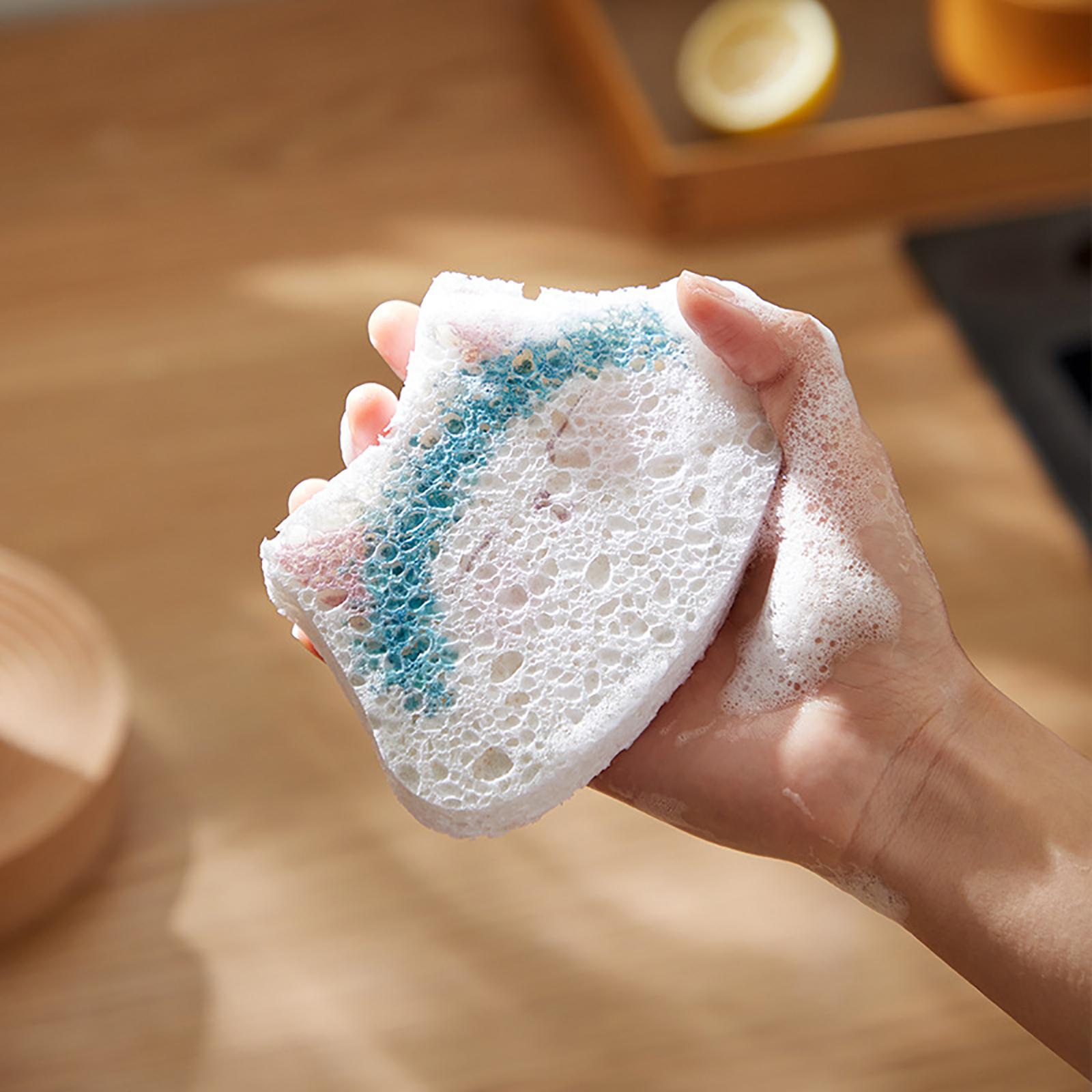 Non Stick Scrub Sponge Reusable Multifunctional for Bathroom Dish Pans Egg