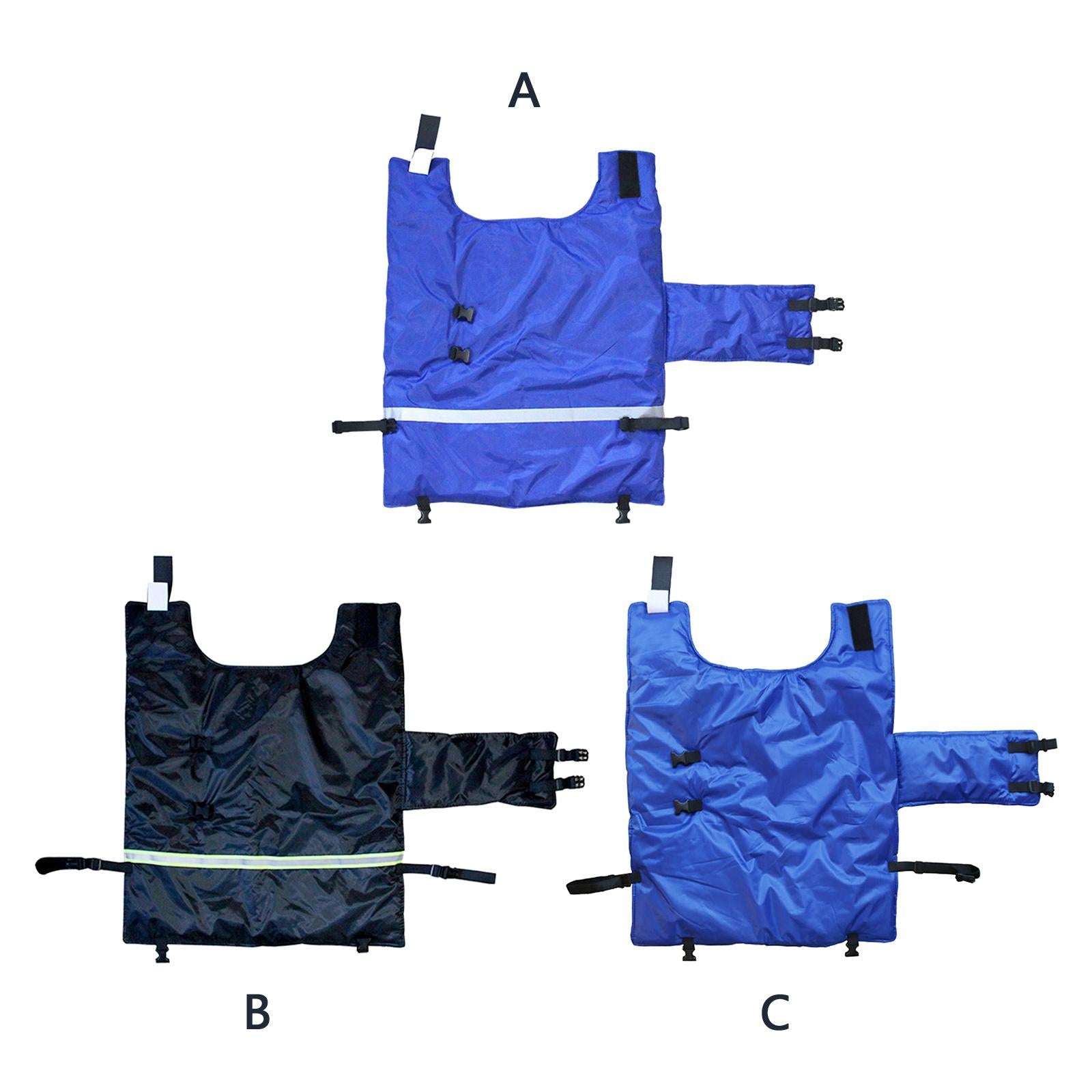 Cow Calf Coat Cotton-Padded with Belly Band Clothing for Keep Warm Farmhouse Blue