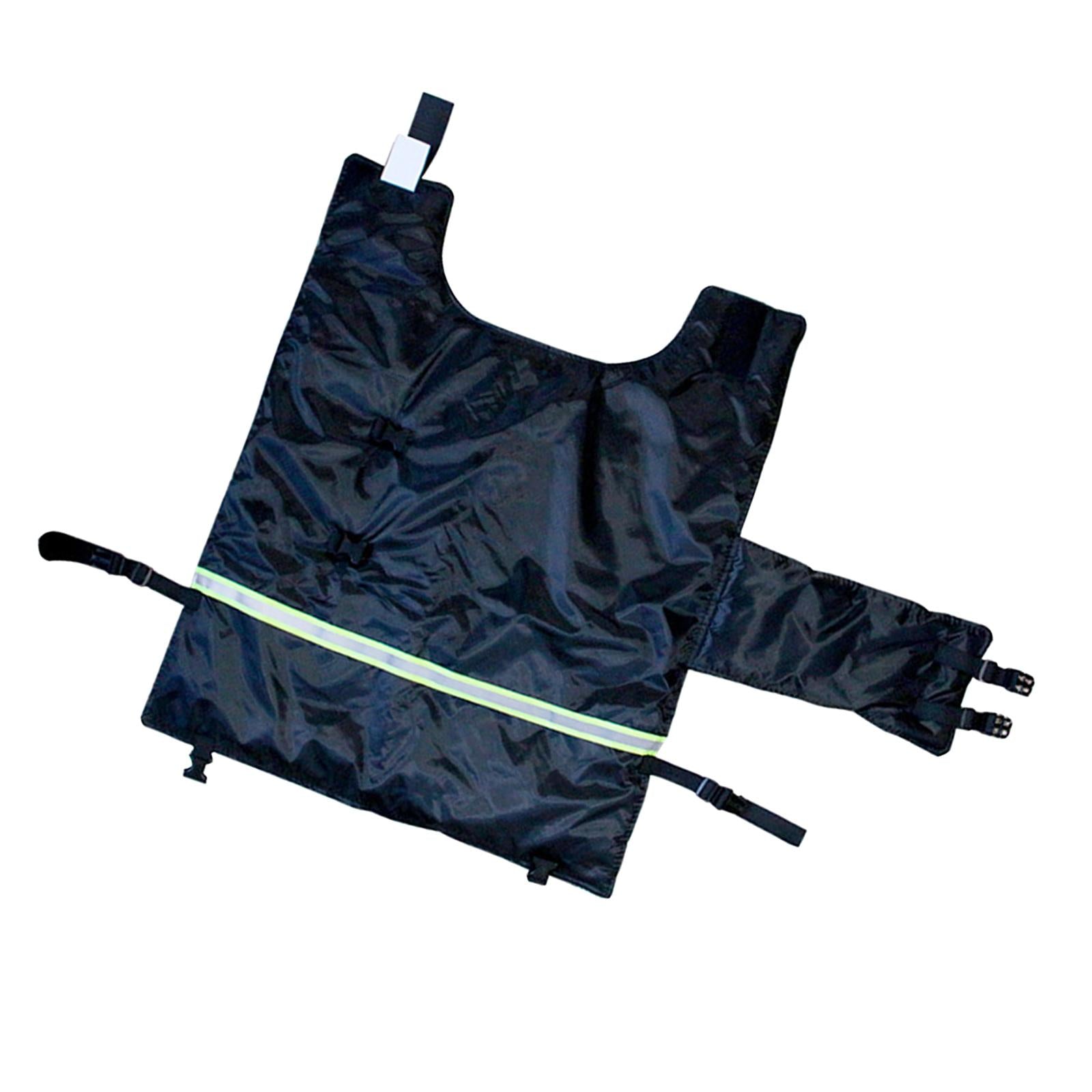 Cow Calf Coat Cotton-Padded with Belly Band Clothing for Keep Warm Farmhouse Black