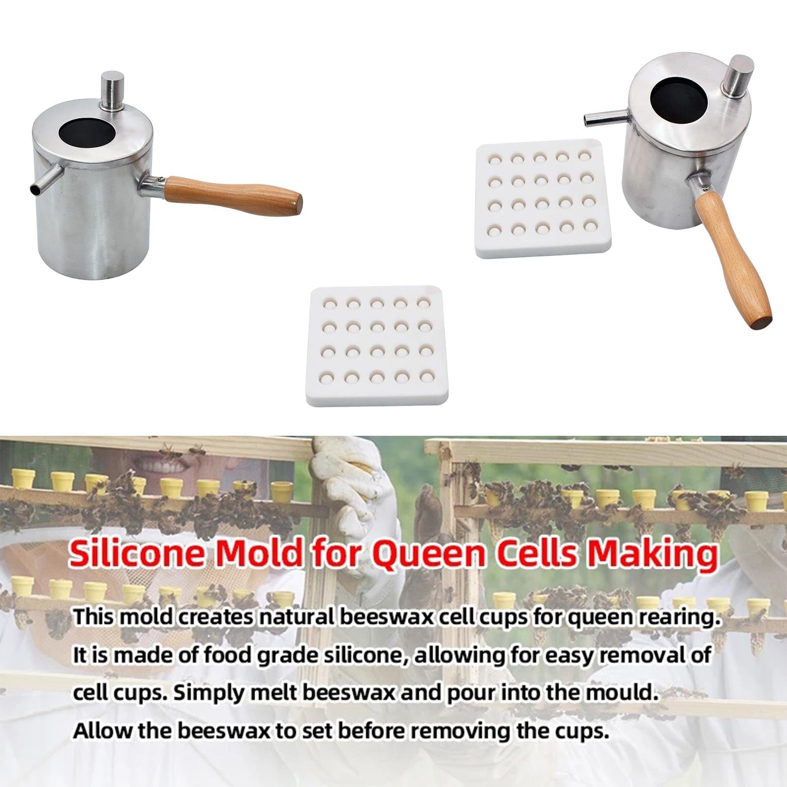 Beeswax Melting Pot Pouring Pot Beekeeping Tools for Home Garden Beginners Mold