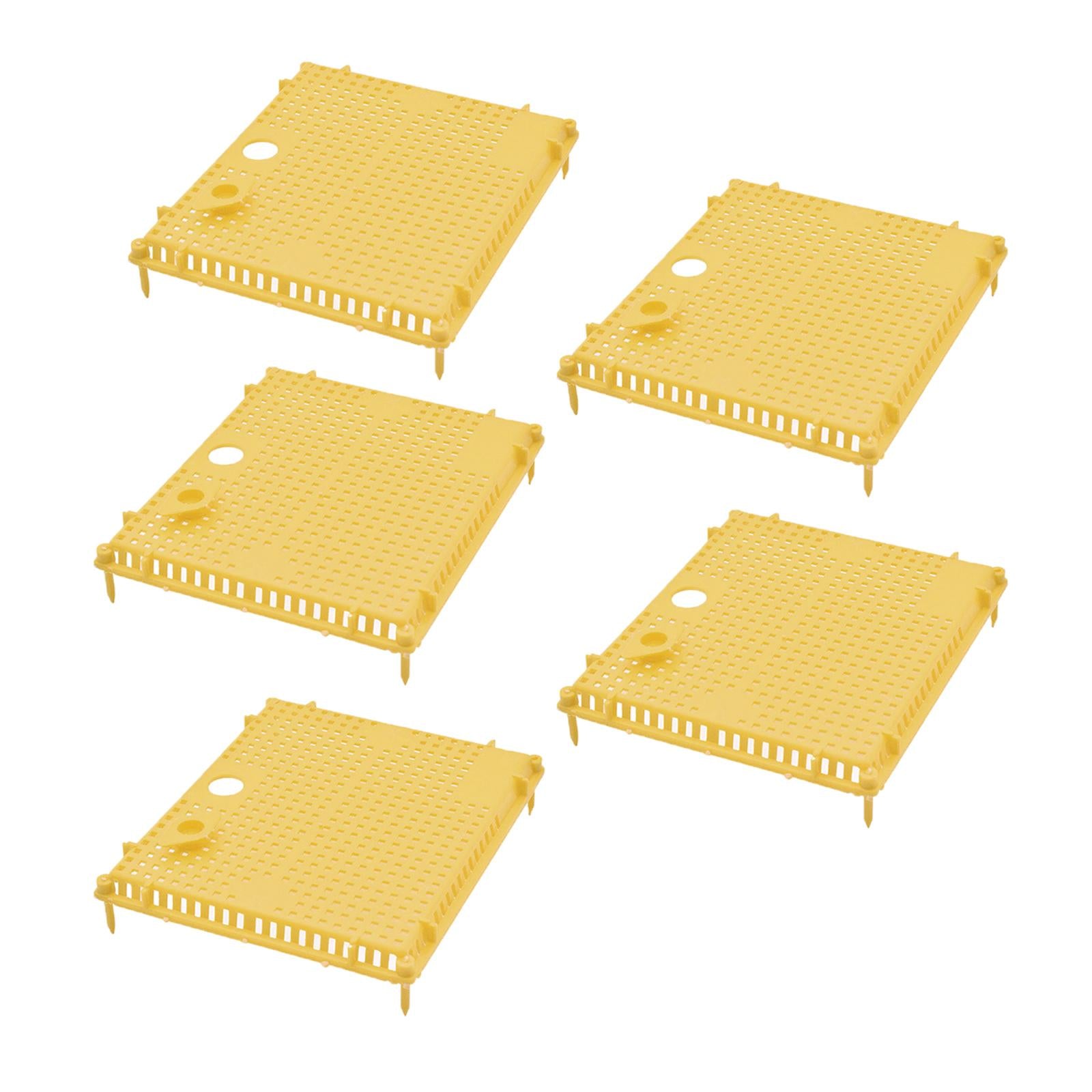 Queen Bee Isolator Introducing Cage Plastic Equipment Reusable Beekeeping Yellow