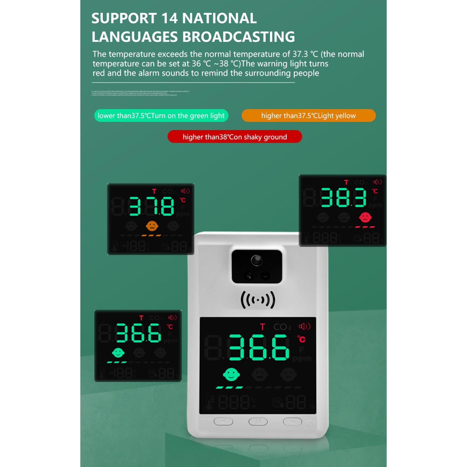 Carbon Dioxide Monitor 400-6000 ppm Air Quality Monitor for Kitchen Office