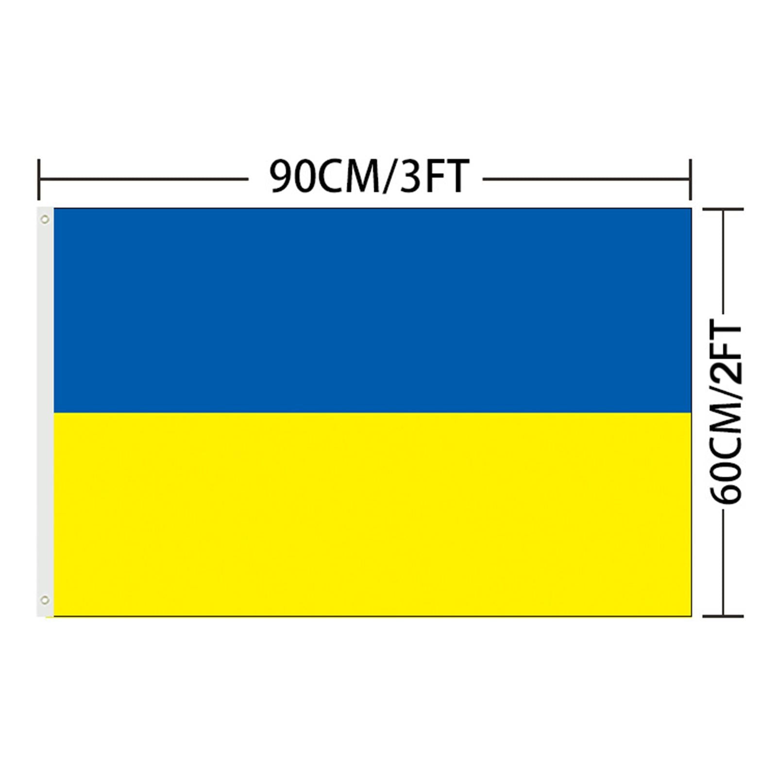 Ukraine Flag 60x90cm Decorative Banner for National Day Yard Decoration