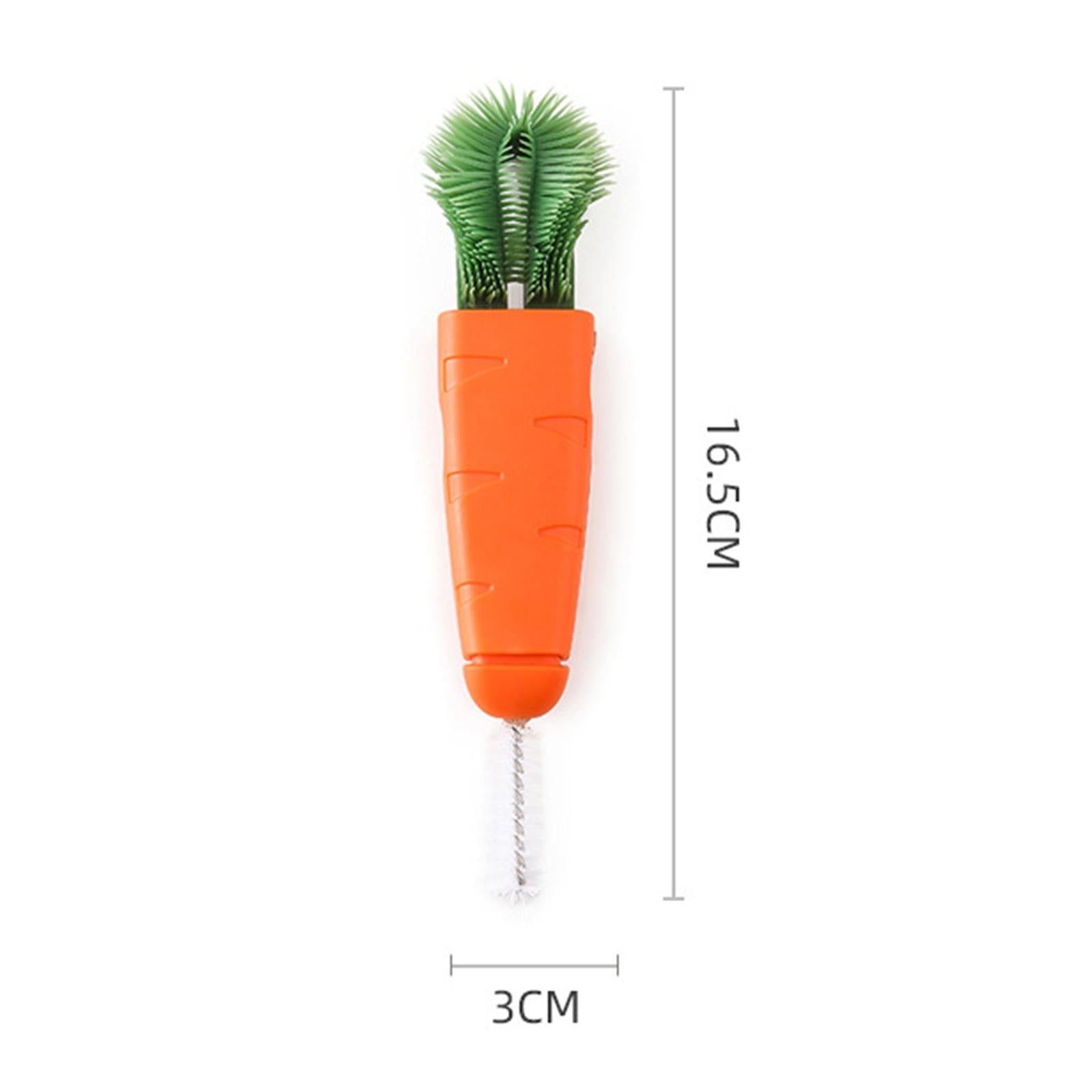 Creative Carrot Shape Cup Brush for Bottle Mouth Cover Gap Corner Cup Lid carrot