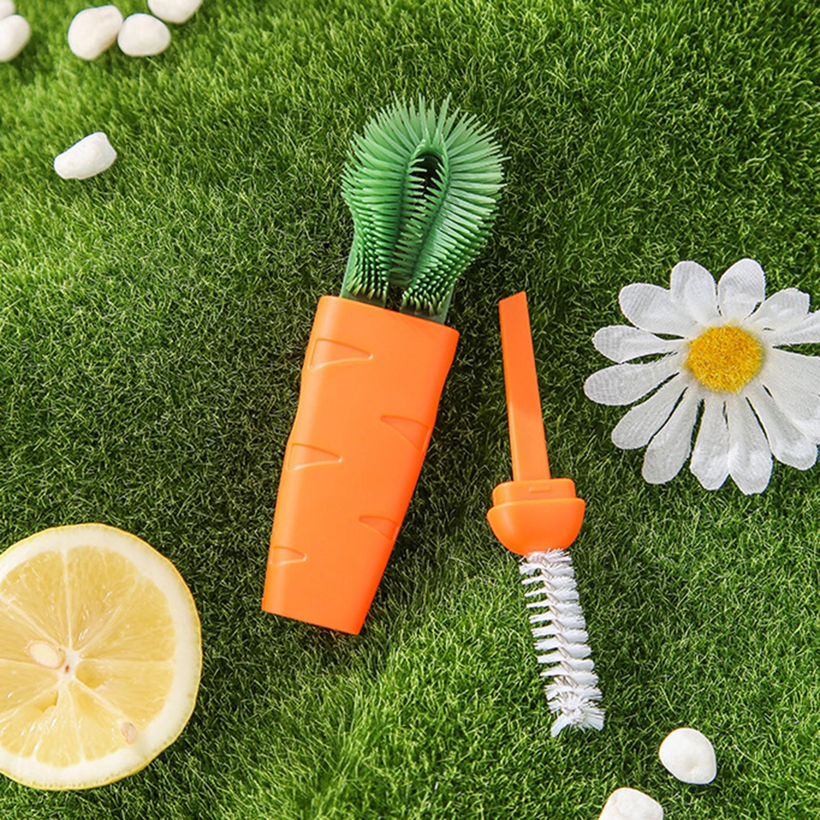 Creative Carrot Shape Cup Brush for Bottle Mouth Cover Gap Corner Cup Lid carrot