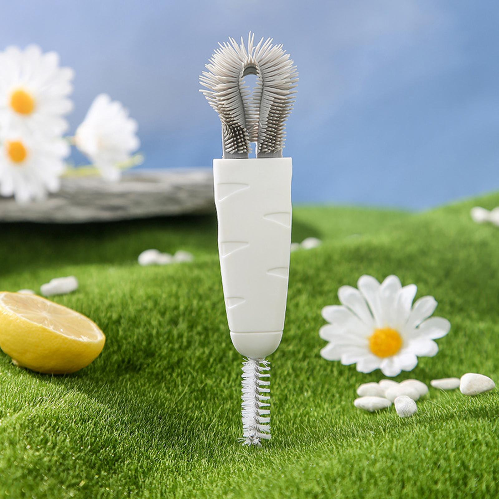 Creative Carrot Shape Cup Brush for Bottle Mouth Cover Gap Corner Cup Lid white radish