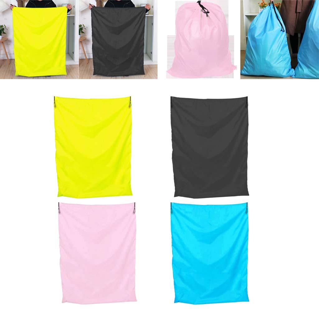 94x120cm Multipurpose Drawstring Laundry Bags for Underbed, Quilts, Pillows Yellow