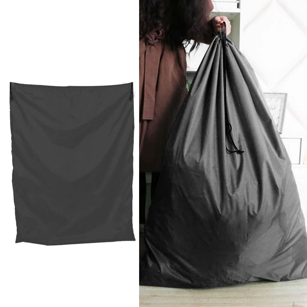 94x120cm Multipurpose Drawstring Laundry Bags for Underbed, Quilts, Pillows Black