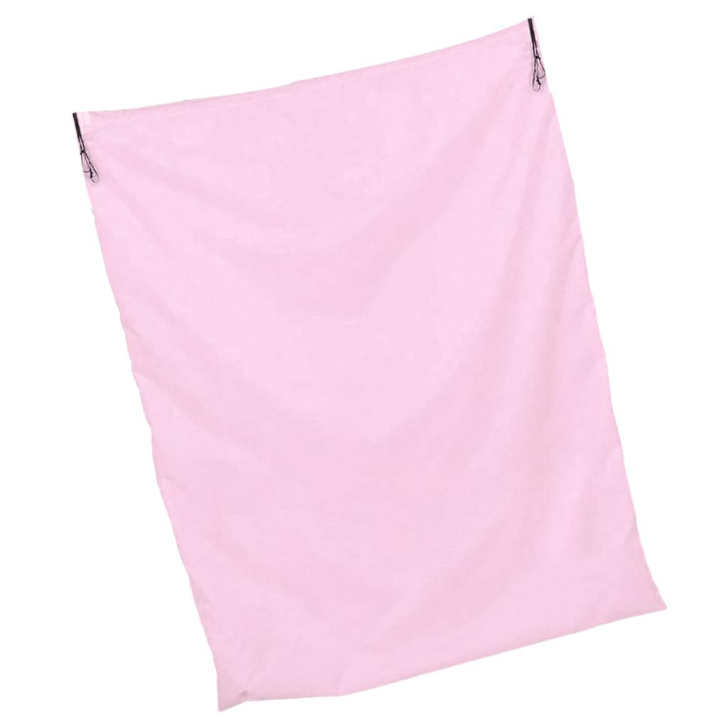 94x120cm Multipurpose Drawstring Laundry Bags for Underbed, Quilts, Pillows Pink