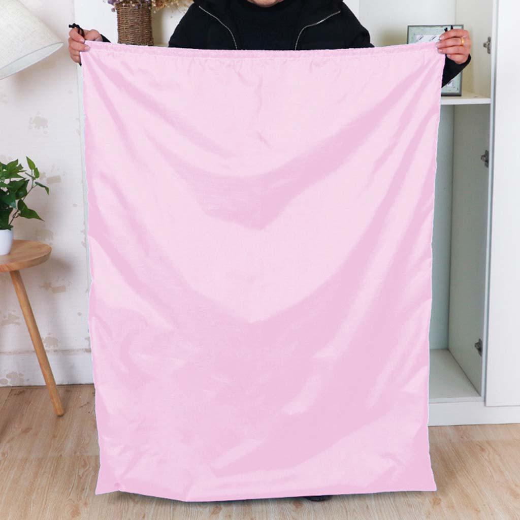 94x120cm Multipurpose Drawstring Laundry Bags for Underbed, Quilts, Pillows Pink