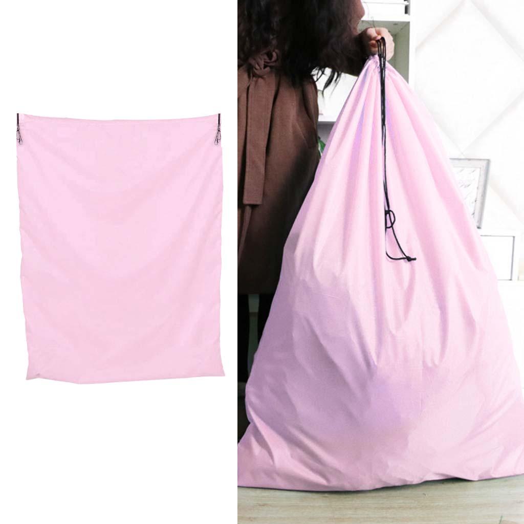 94x120cm Multipurpose Drawstring Laundry Bags for Underbed, Quilts, Pillows Pink