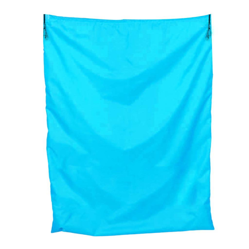 94x120cm Multipurpose Drawstring Laundry Bags for Underbed, Quilts, Pillows Blue