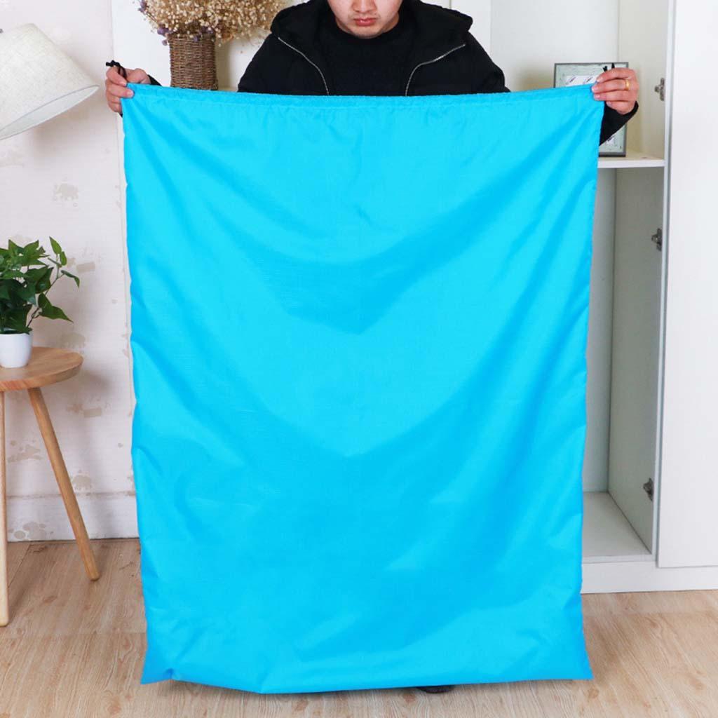 94x120cm Multipurpose Drawstring Laundry Bags for Underbed, Quilts, Pillows Blue