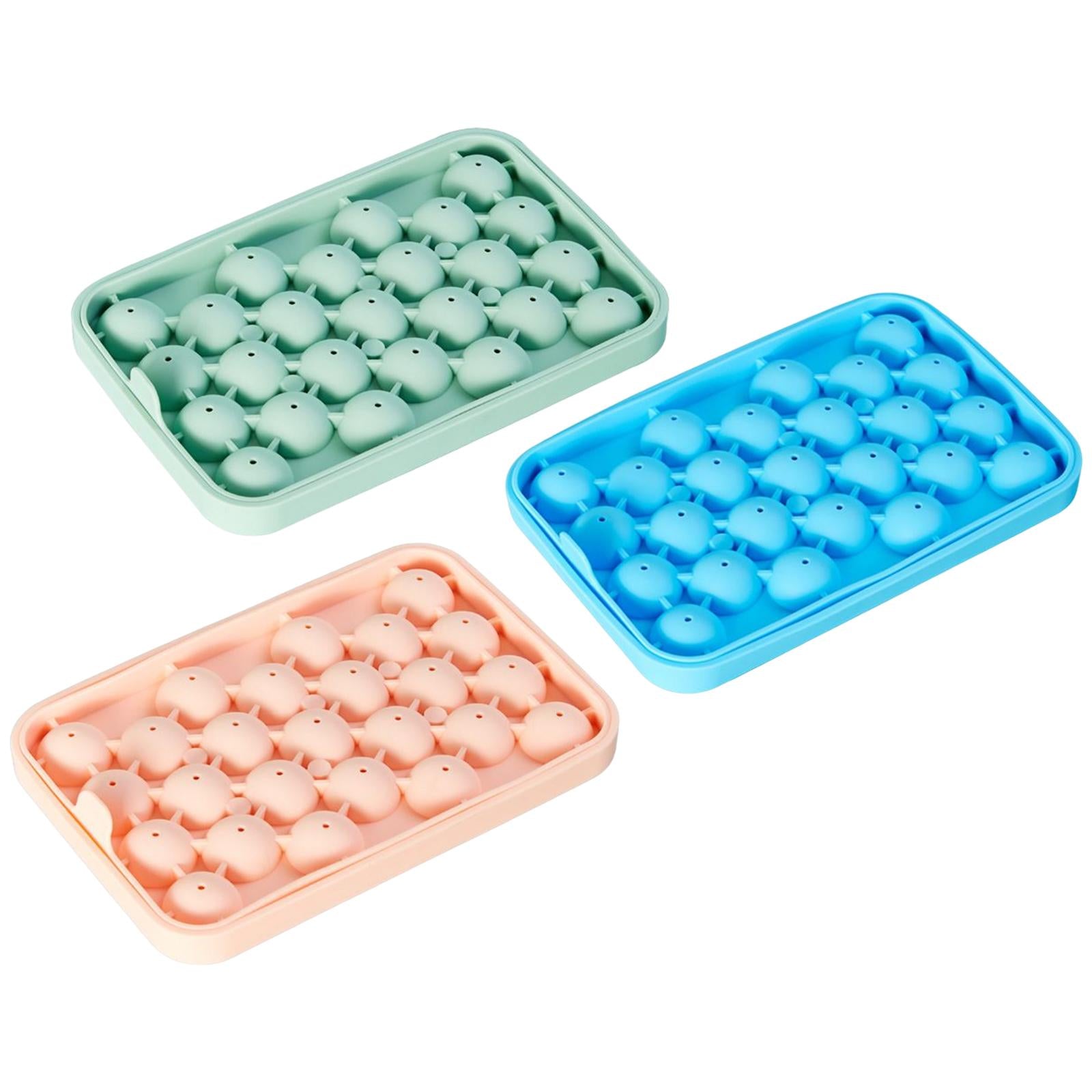 25 Slot Ice Ball Mold Silicone Ice Hockey Mold DIY Kitchen Tool Pink