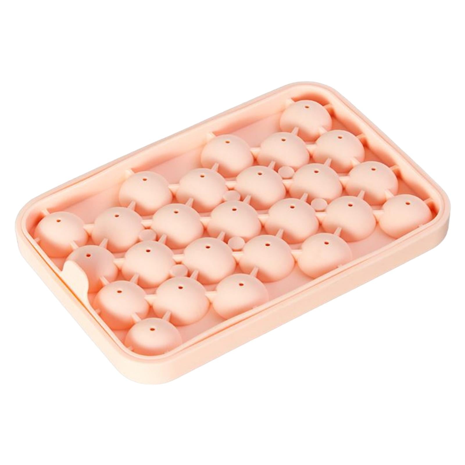 25 Slot Ice Ball Mold Silicone Ice Hockey Mold DIY Kitchen Tool Pink