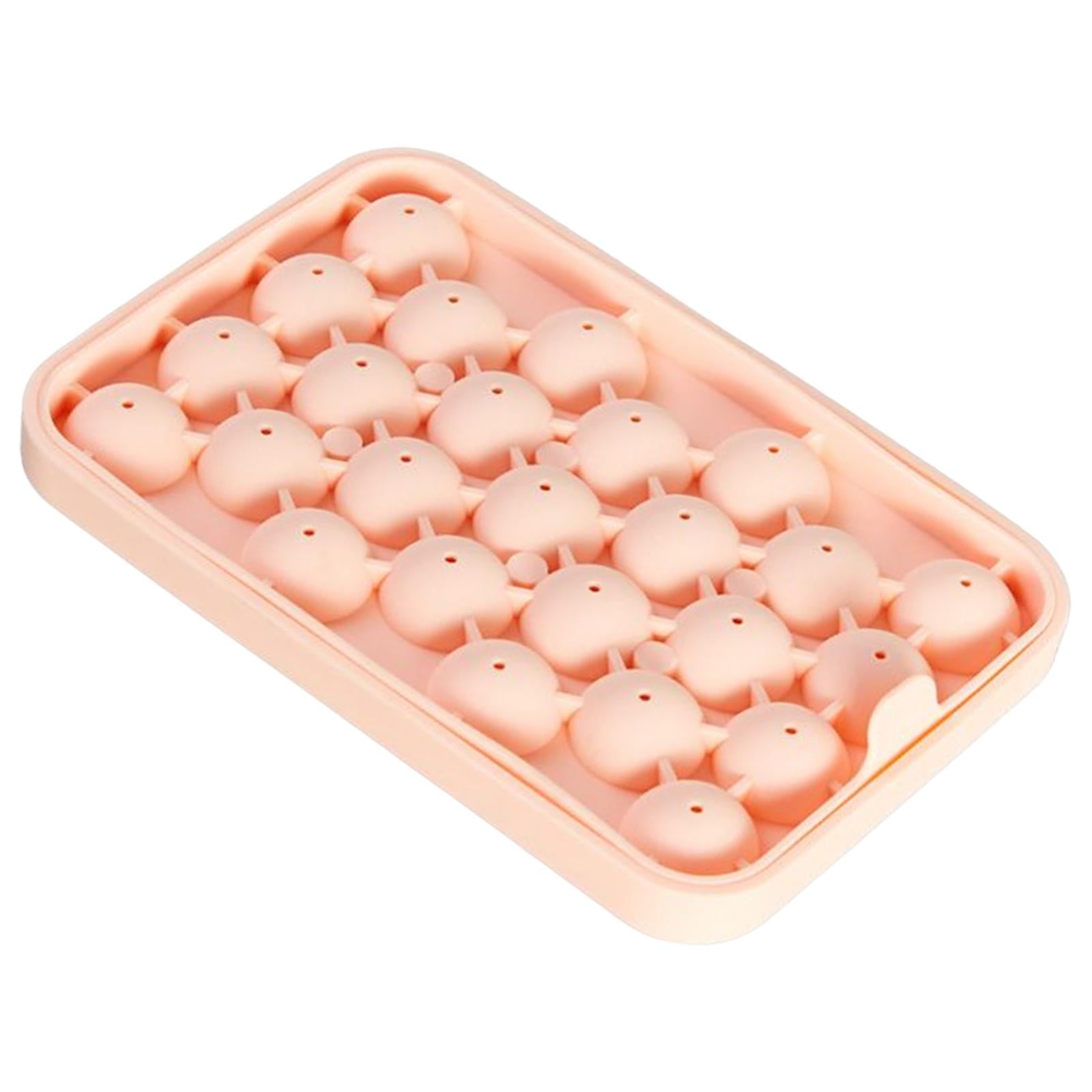 25 Slot Ice Ball Mold Silicone Ice Hockey Mold DIY Kitchen Tool Pink