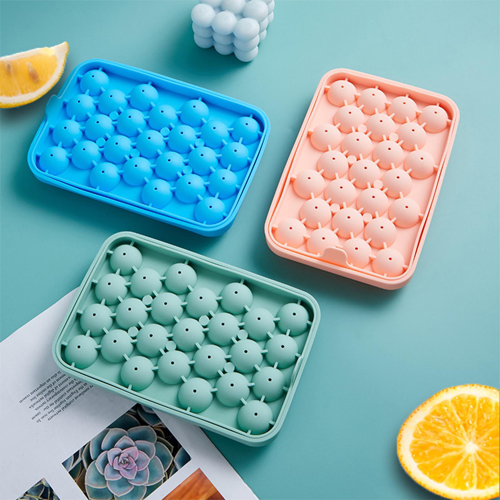 25 Slot Ice Ball Mold Silicone Ice Hockey Mold DIY Kitchen Tool Blue