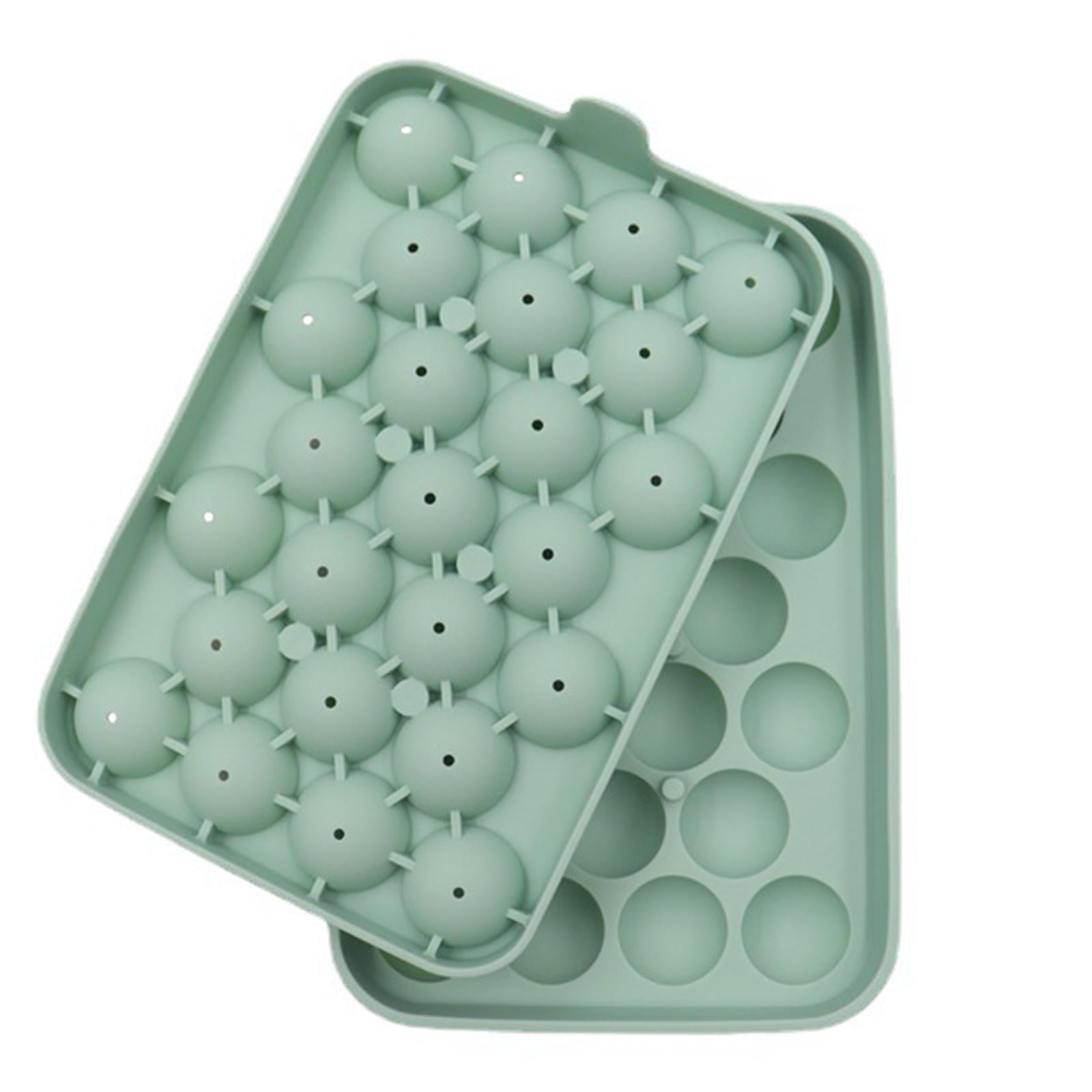 25 Slot Ice Ball Mold Silicone Ice Hockey Mold DIY Kitchen Tool Green