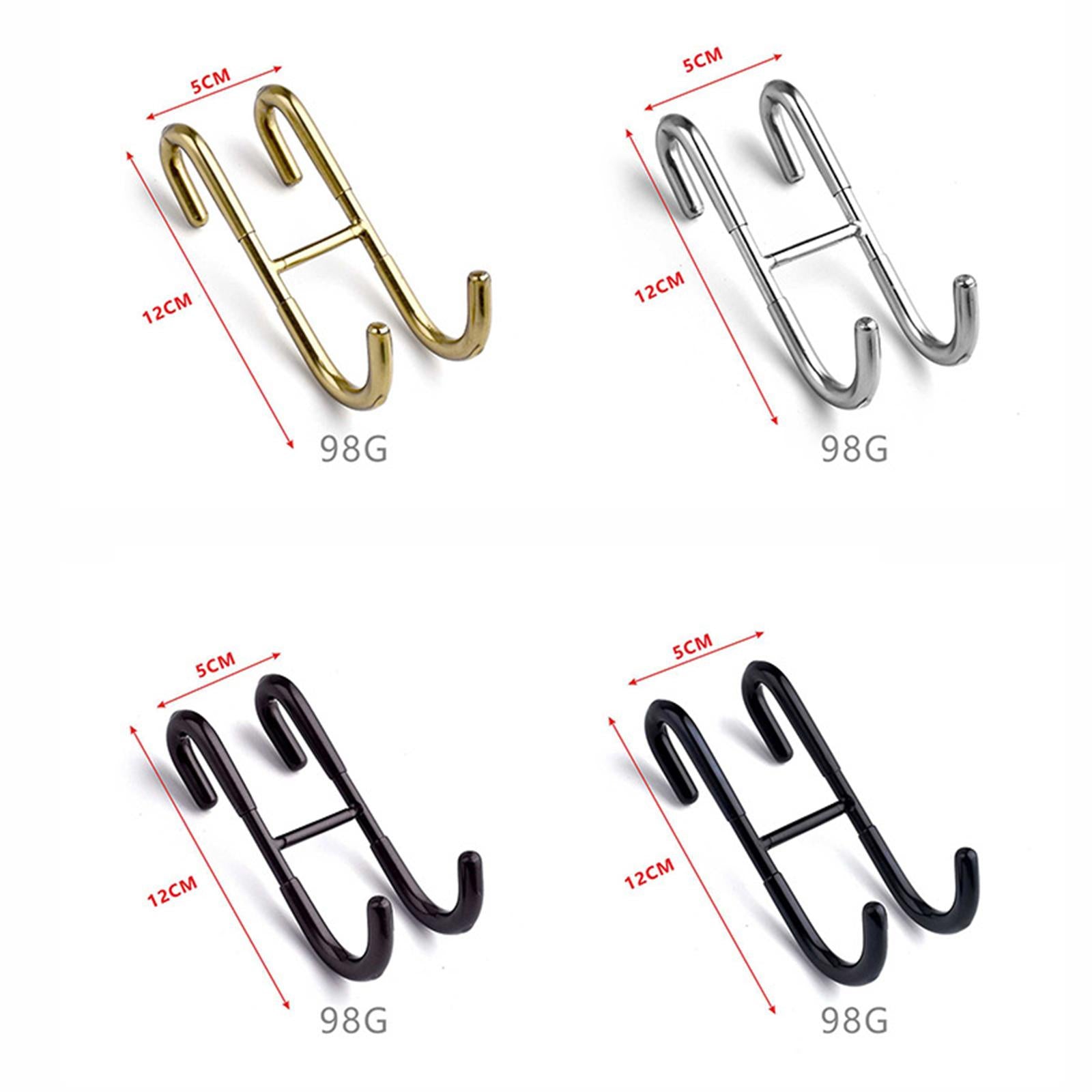 Shower Door Hooks Door Hanger Hook Towel Rack Heavy Duty  Double Hook Silver