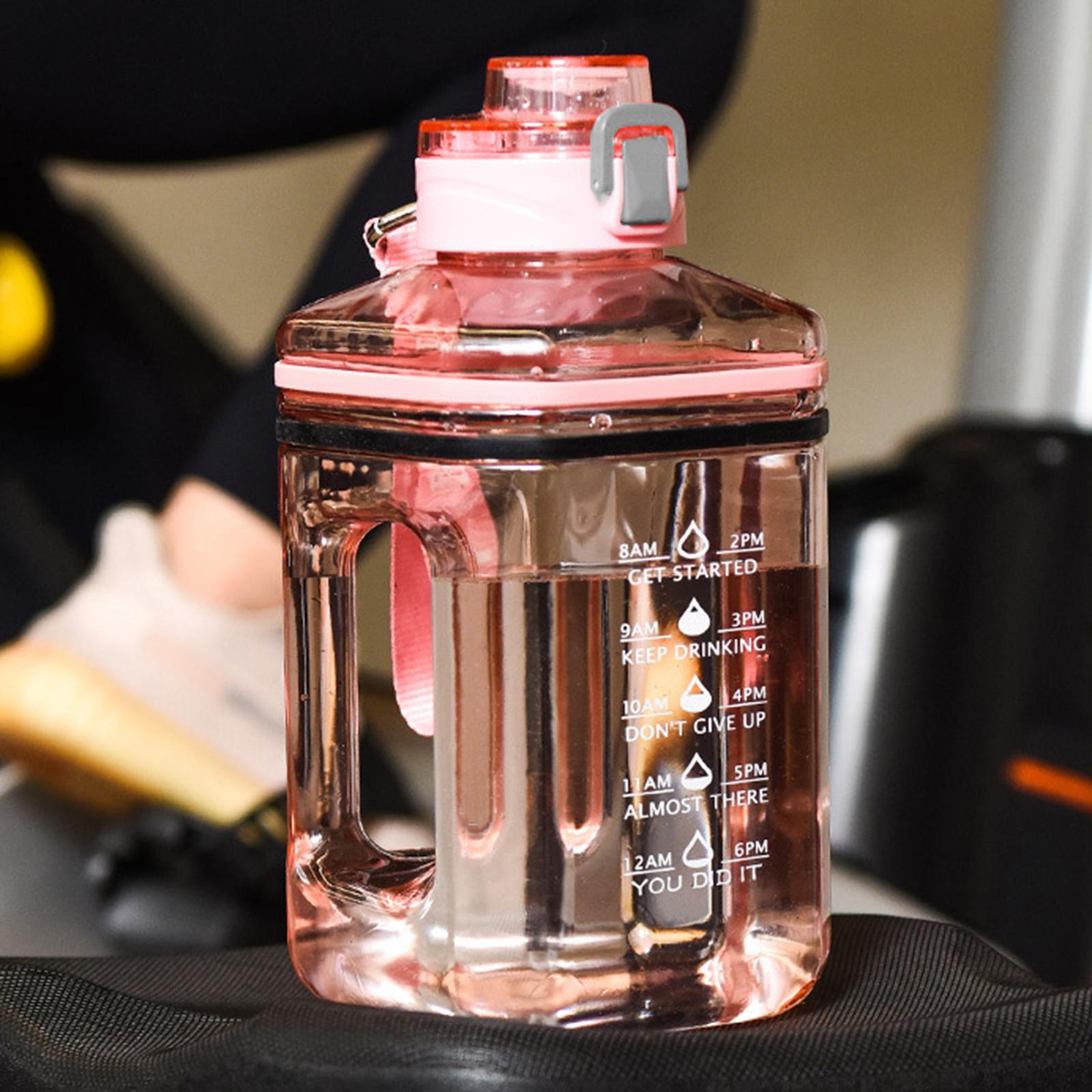 2.2L Sports Water Bottles Gym Bottle for Outdoor Sports Fitness Office Pink