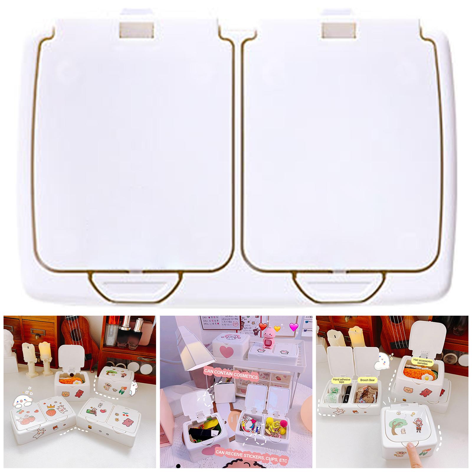 Countertop Storage Box Small Items Storage Container Gifts Double