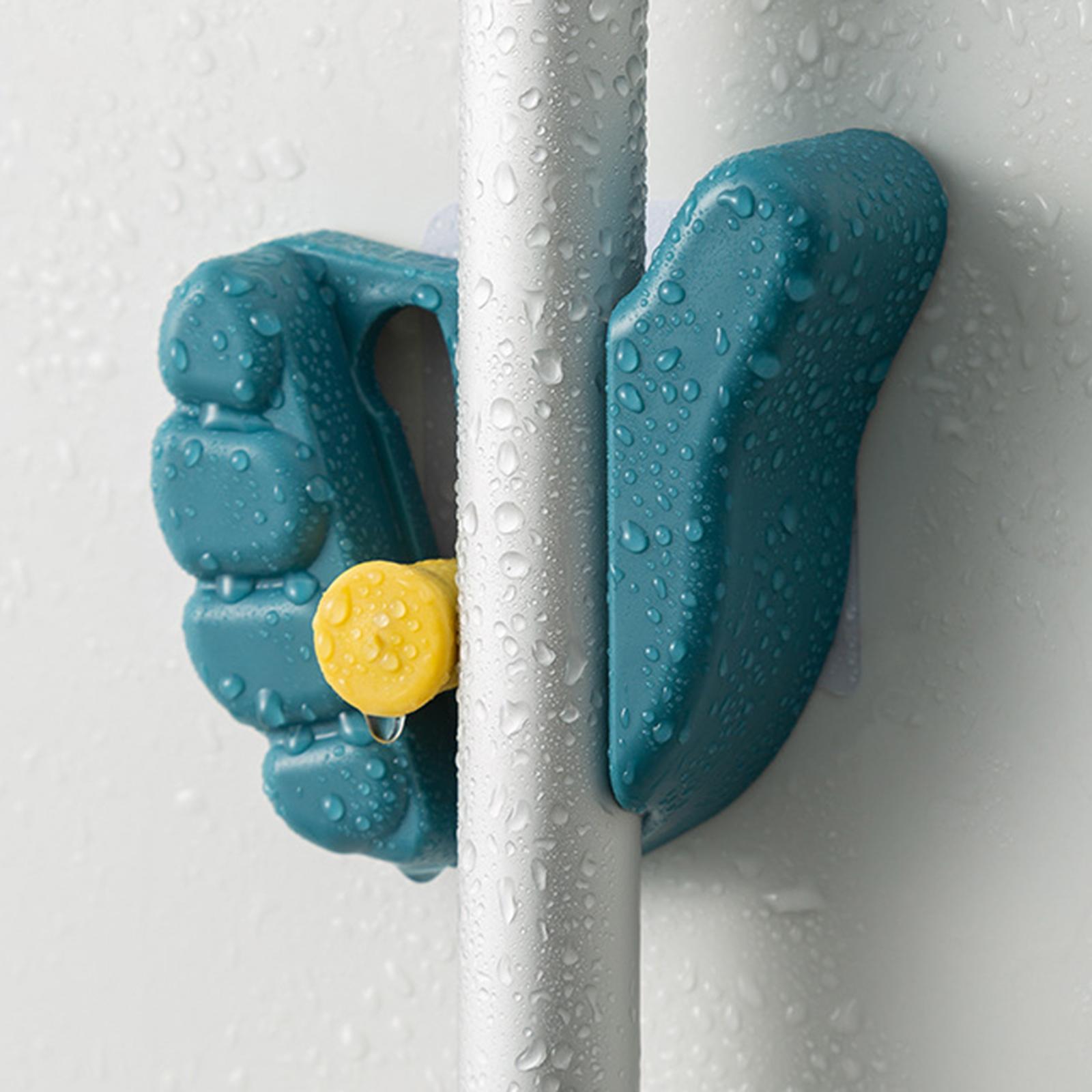 Broom Hanger Hook Space Saving Neat and Orderly for Toilet Brushes Spoons Blue