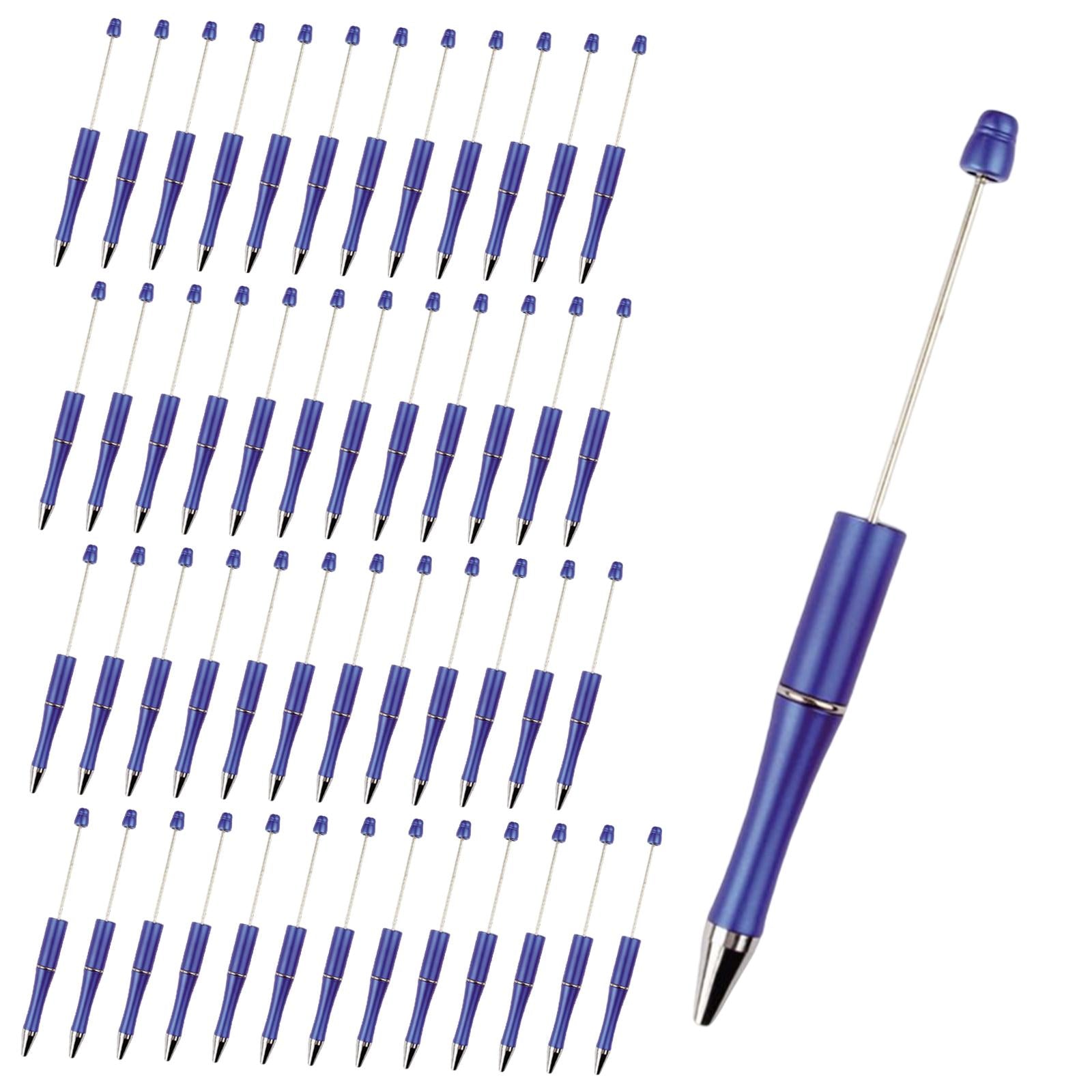 50x Bead Pens Ballpoint Pen Ball Pen for Office School  Blue