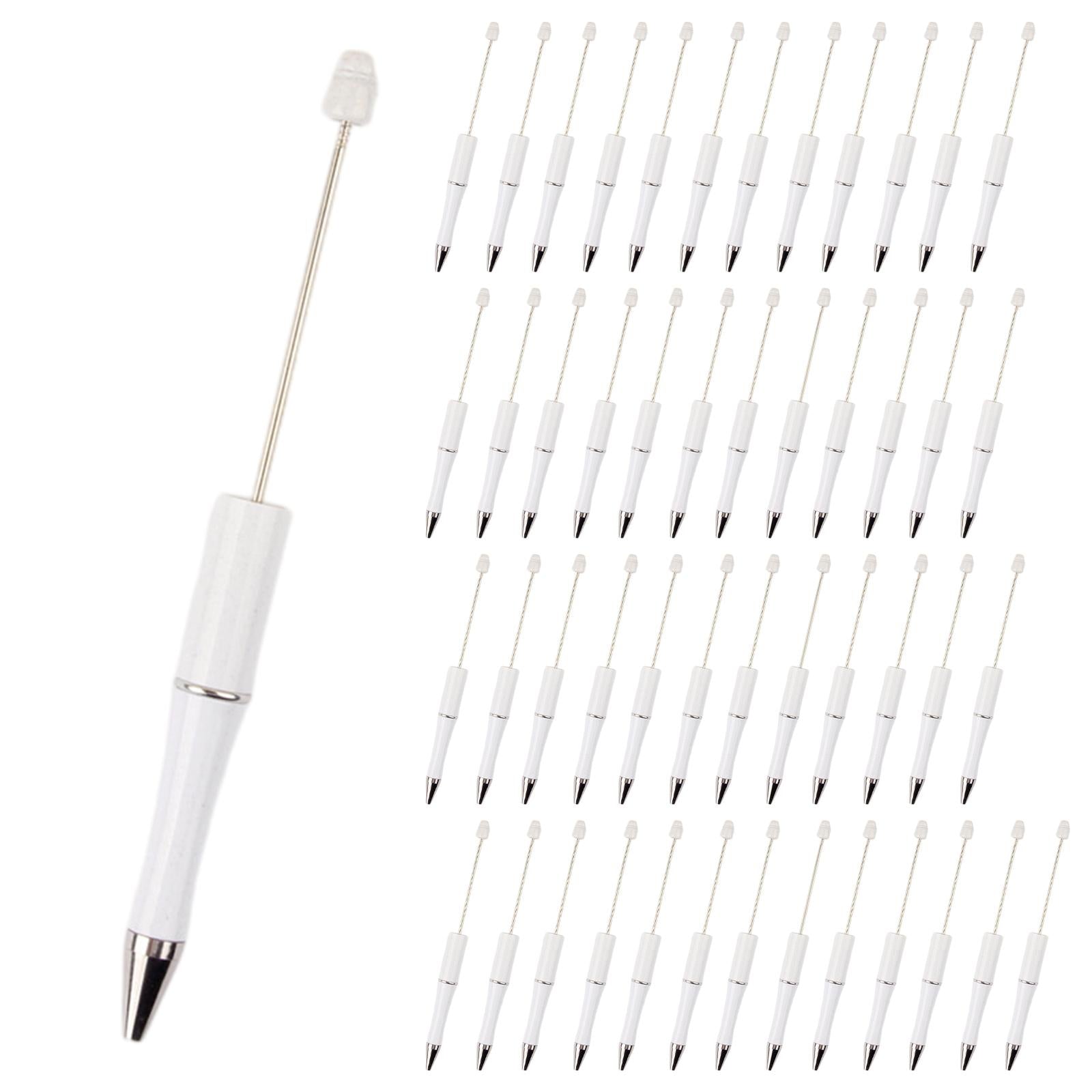 50x Bead Pens Ballpoint Pen Ball Pen for Office School  White