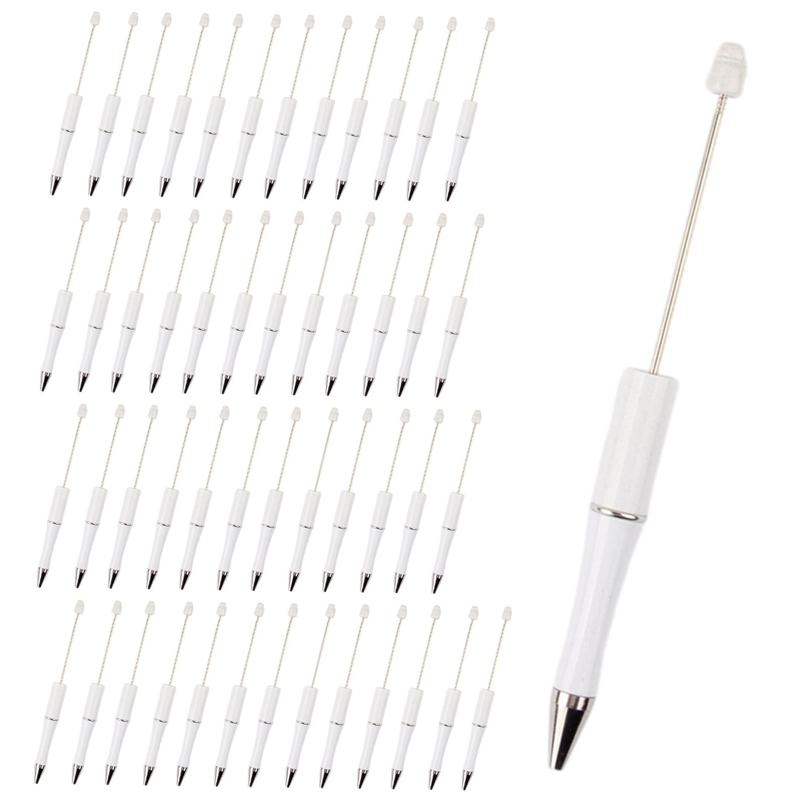 50x Bead Pens Ballpoint Pen Ball Pen for Office School  White