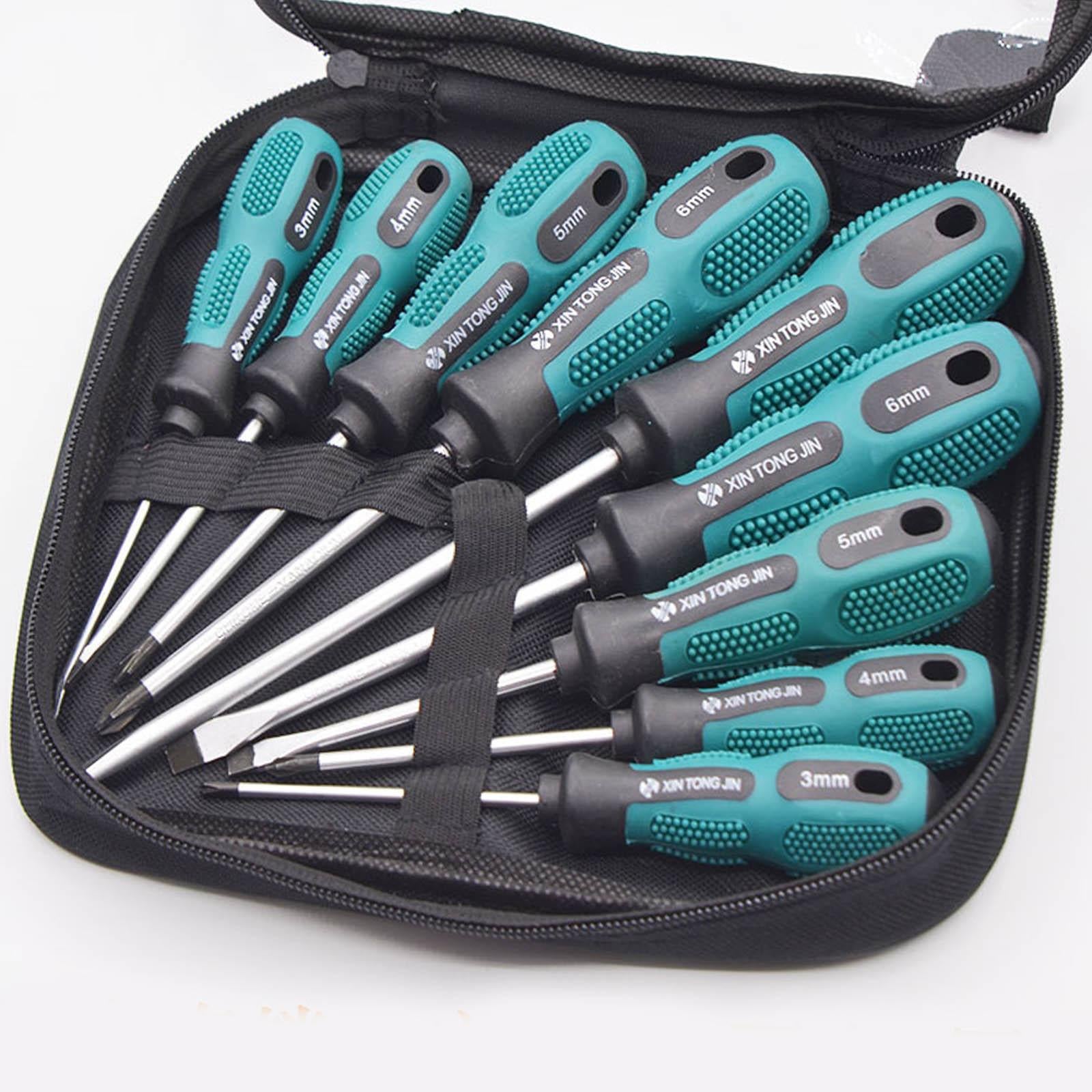 Multipurpose Hand Screwdriver Non Slip Handle for Bicycle Electricians 9pcs