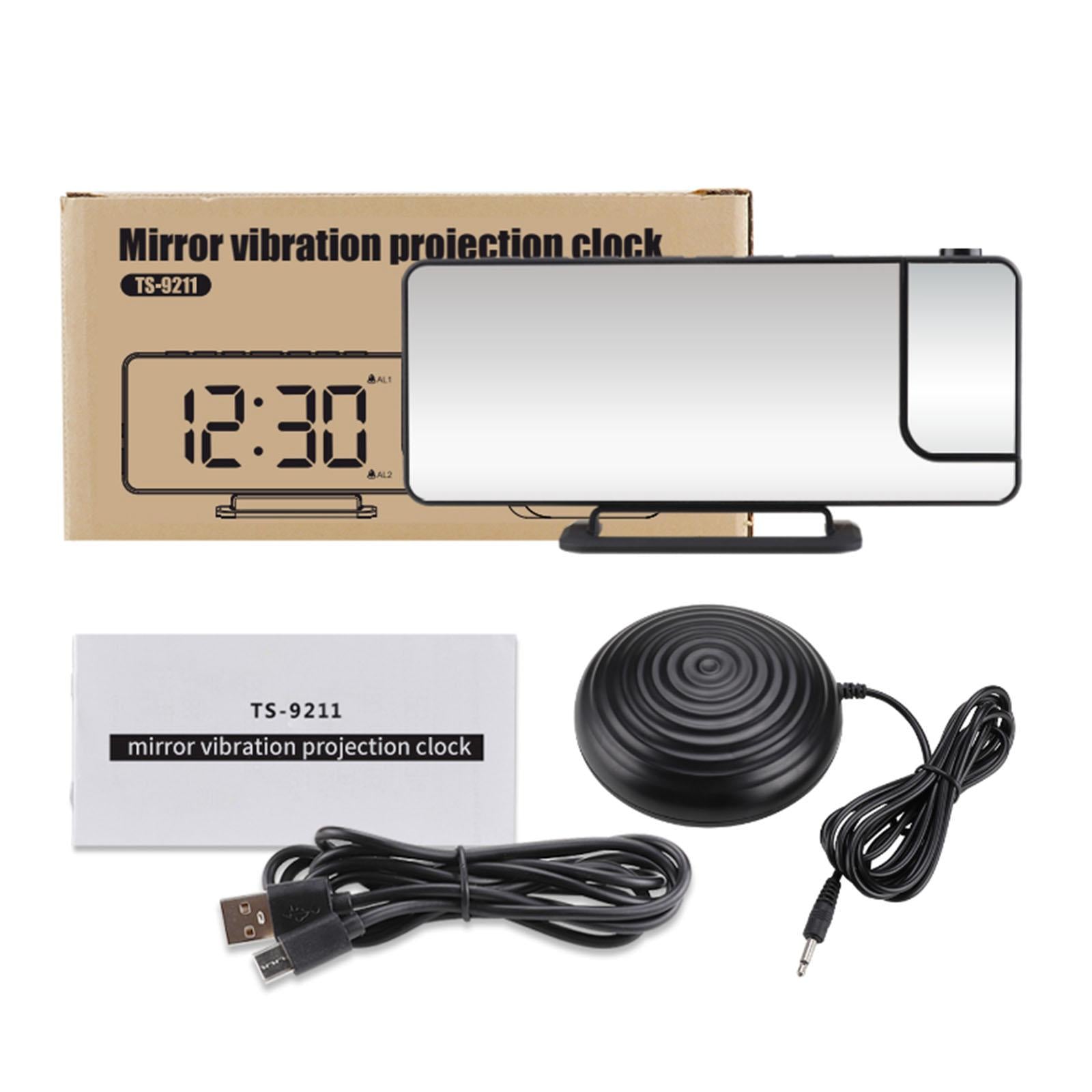 Loud Alarm Clock Vibrating Clock USB Powered Snooze for Heavy Sleepers