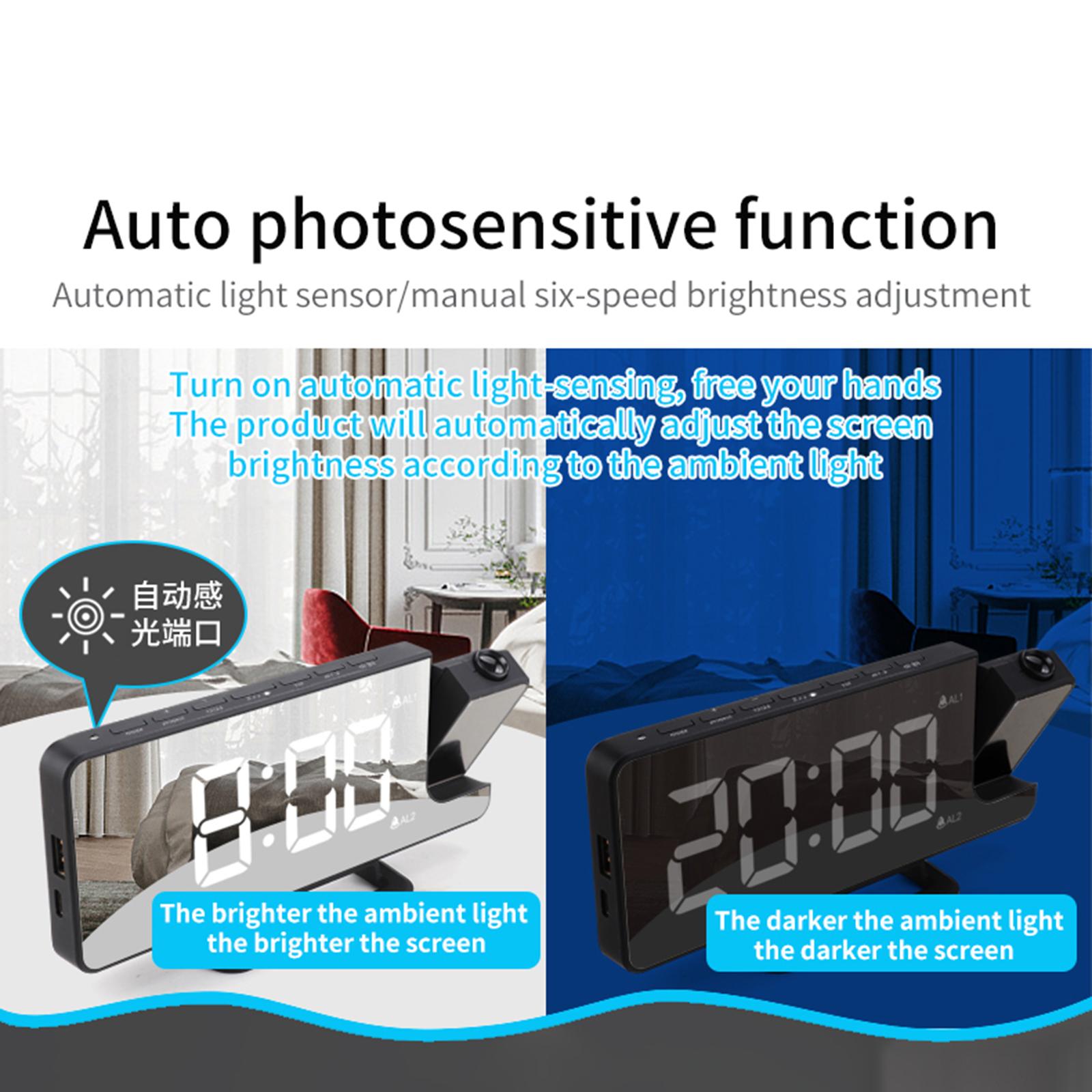 Loud Alarm Clock Vibrating Clock USB Powered Snooze for Heavy Sleepers