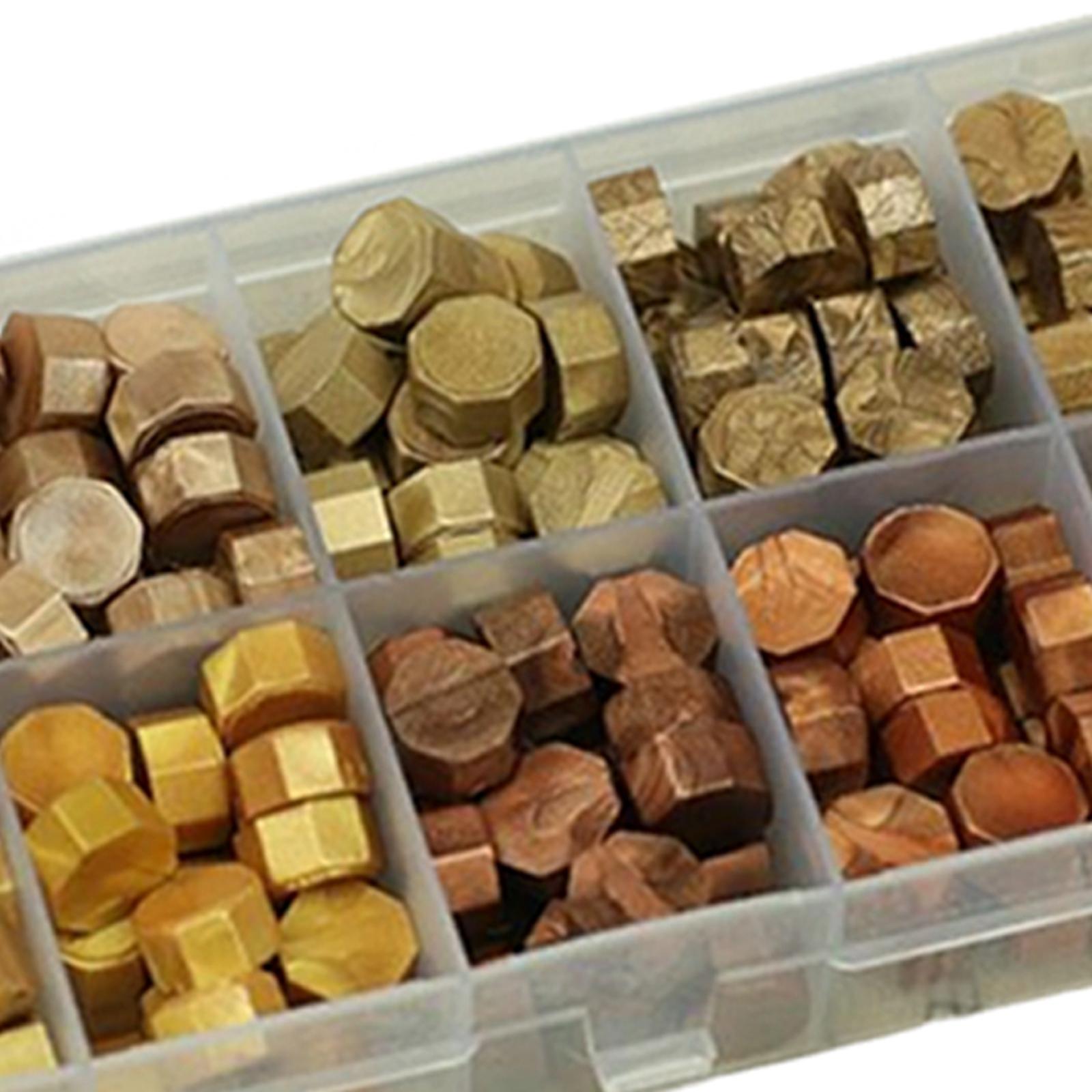 600Pcs Multi Color Wax Seal Beads DIY Sealing Wax Bead for Wine Packages Gold Mix