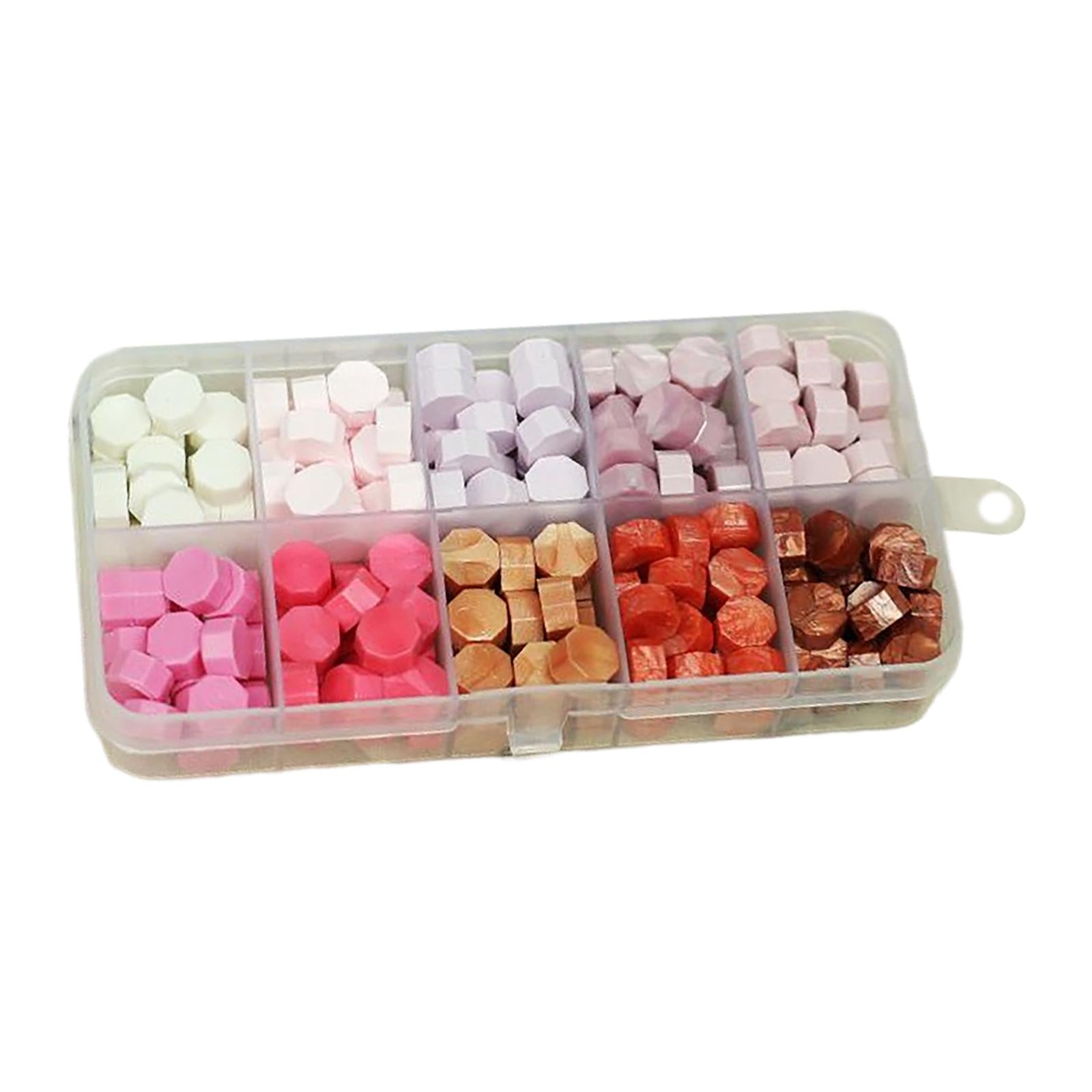600Pcs Multi Color Wax Seal Beads DIY Sealing Wax Bead for Wine Packages Pink