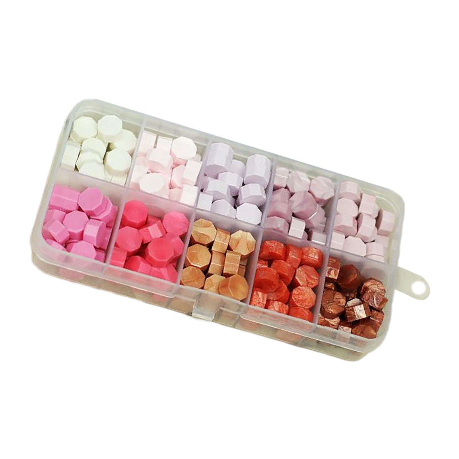600Pcs Multi Color Wax Seal Beads DIY Sealing Wax Bead for Wine Packages Pink