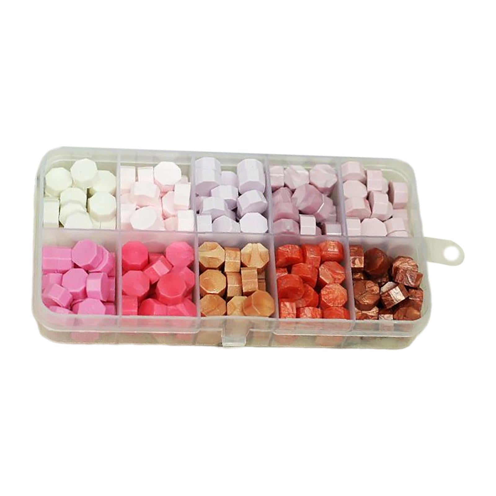 600Pcs Multi Color Wax Seal Beads DIY Sealing Wax Bead for Wine Packages Pink
