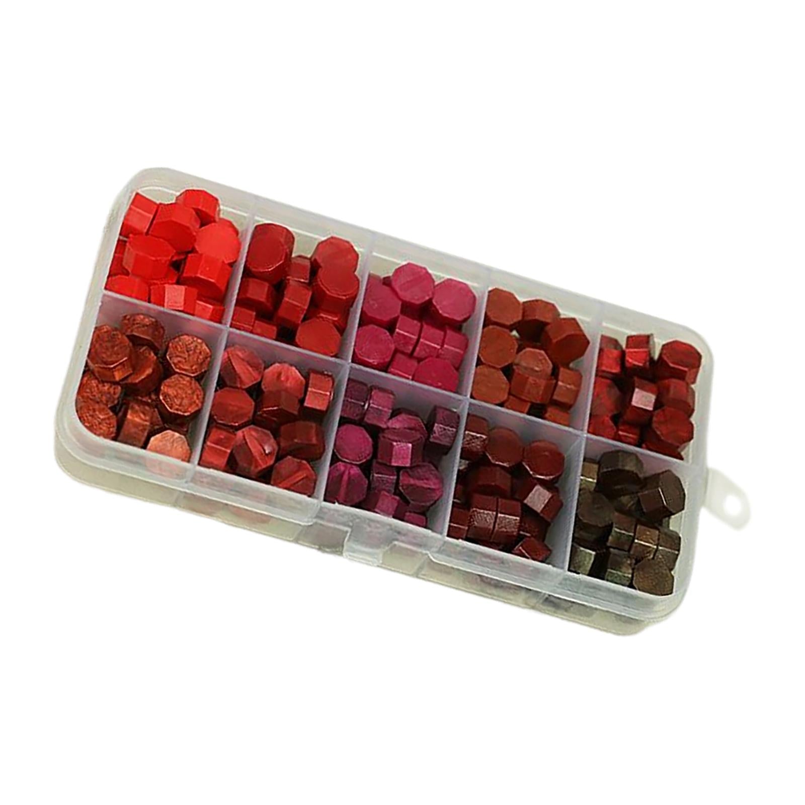 600Pcs Multi Color Wax Seal Beads DIY Sealing Wax Bead for Wine Packages Red Mix