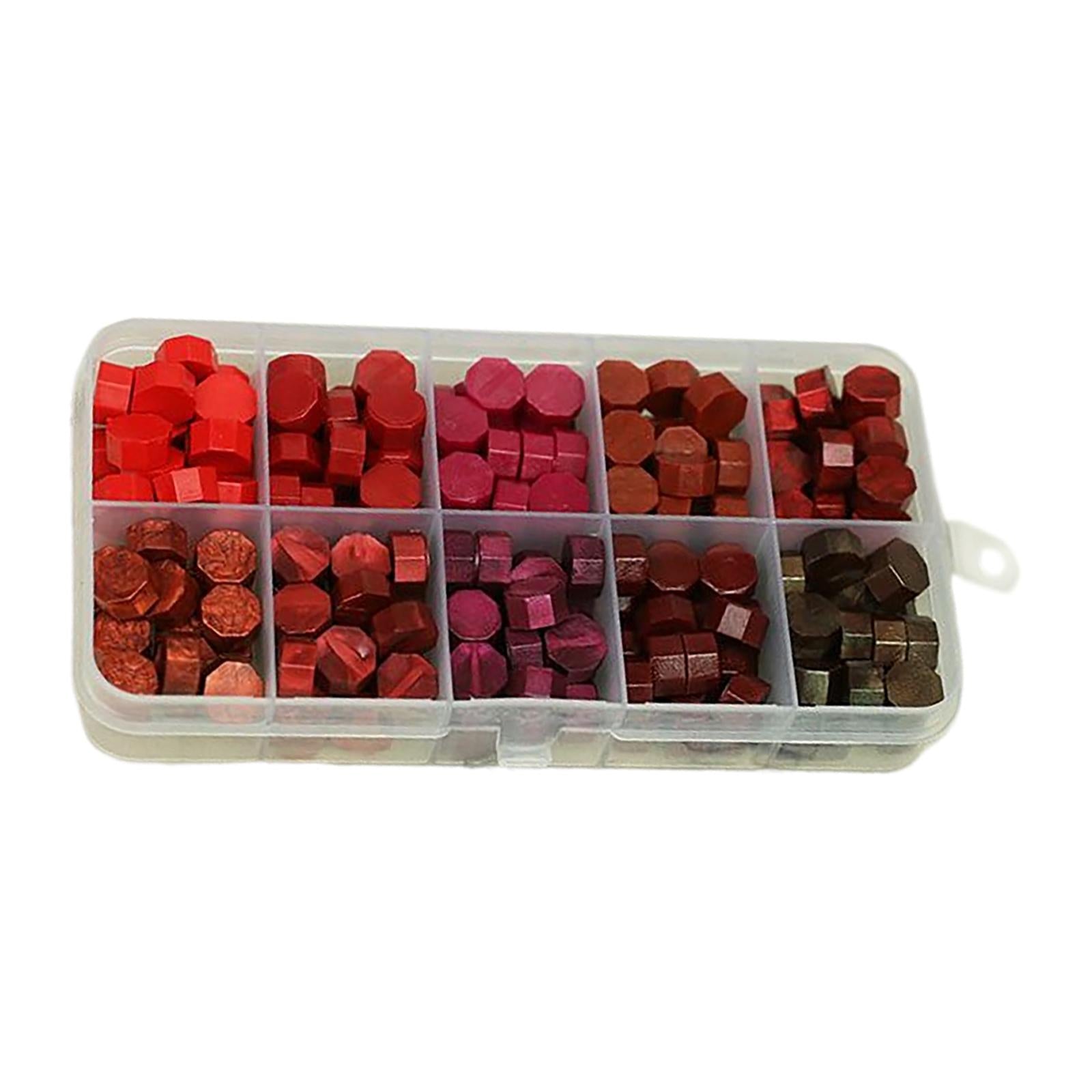 600Pcs Multi Color Wax Seal Beads DIY Sealing Wax Bead for Wine Packages Red Mix