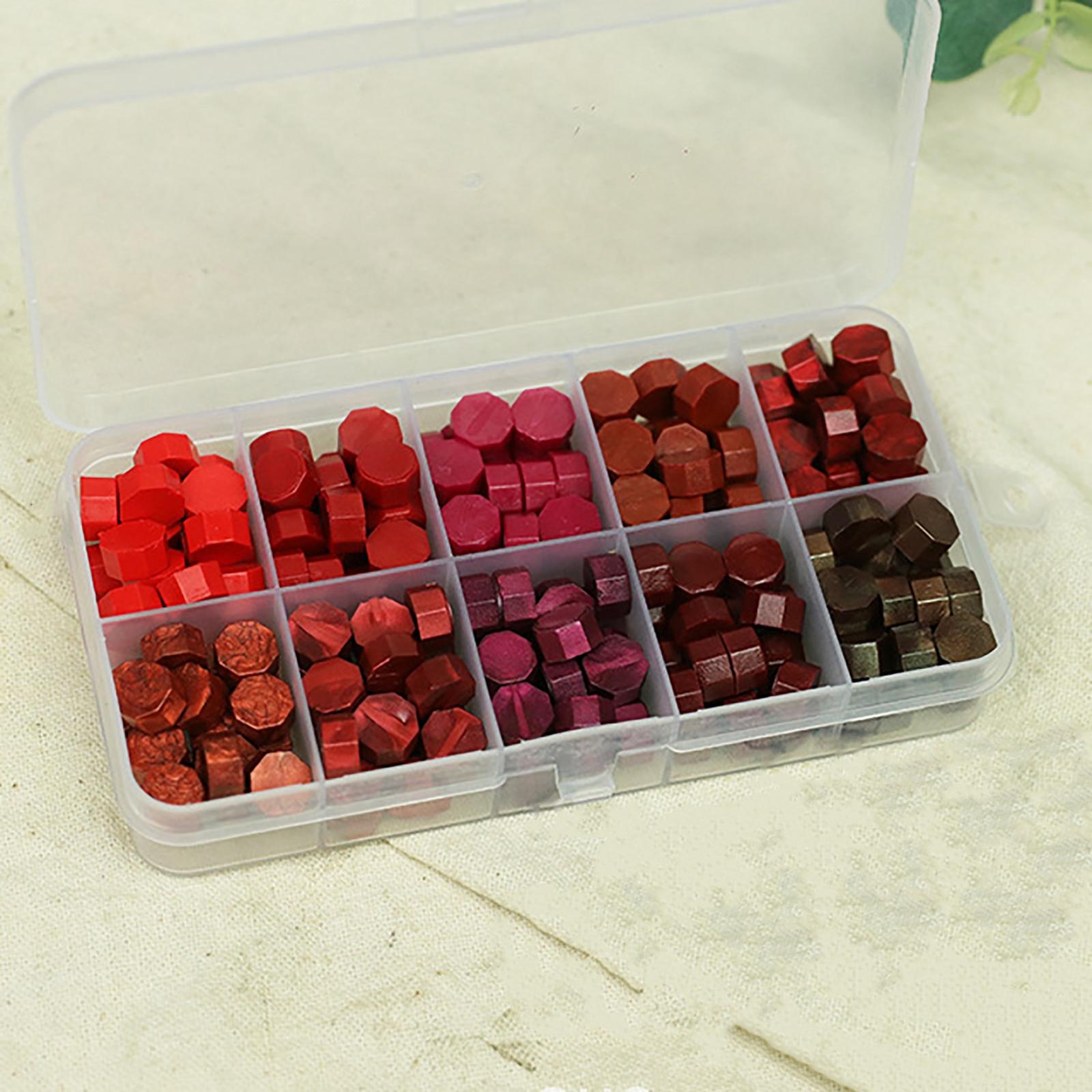 600Pcs Multi Color Wax Seal Beads DIY Sealing Wax Bead for Wine Packages Red Mix