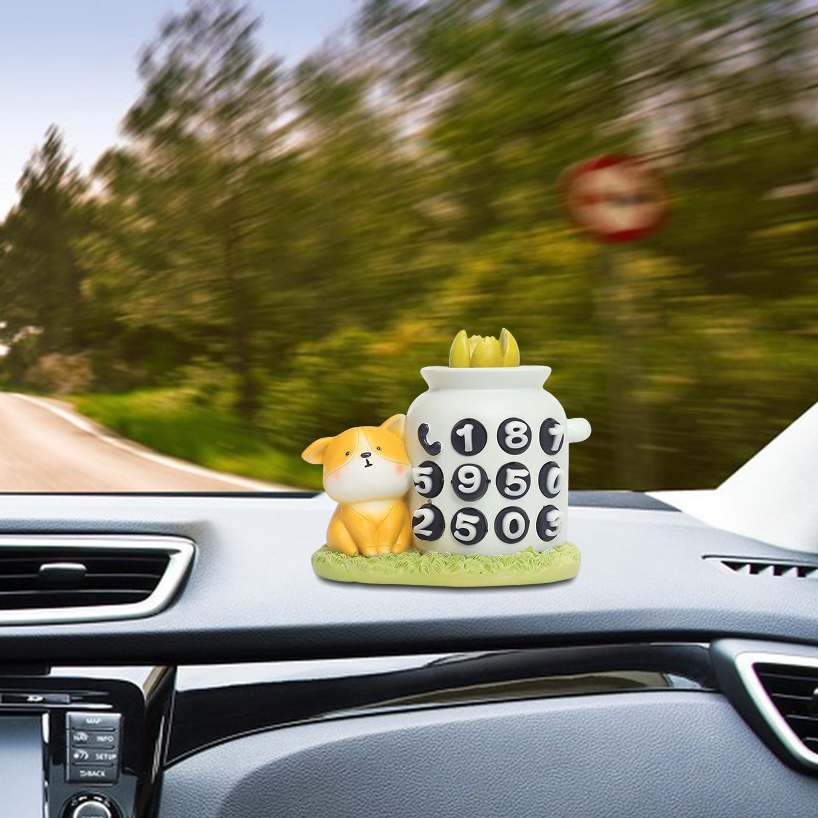 Car Dashboard Ornament Bonsai Decor for Home Interior Display Auto Gifts puppy