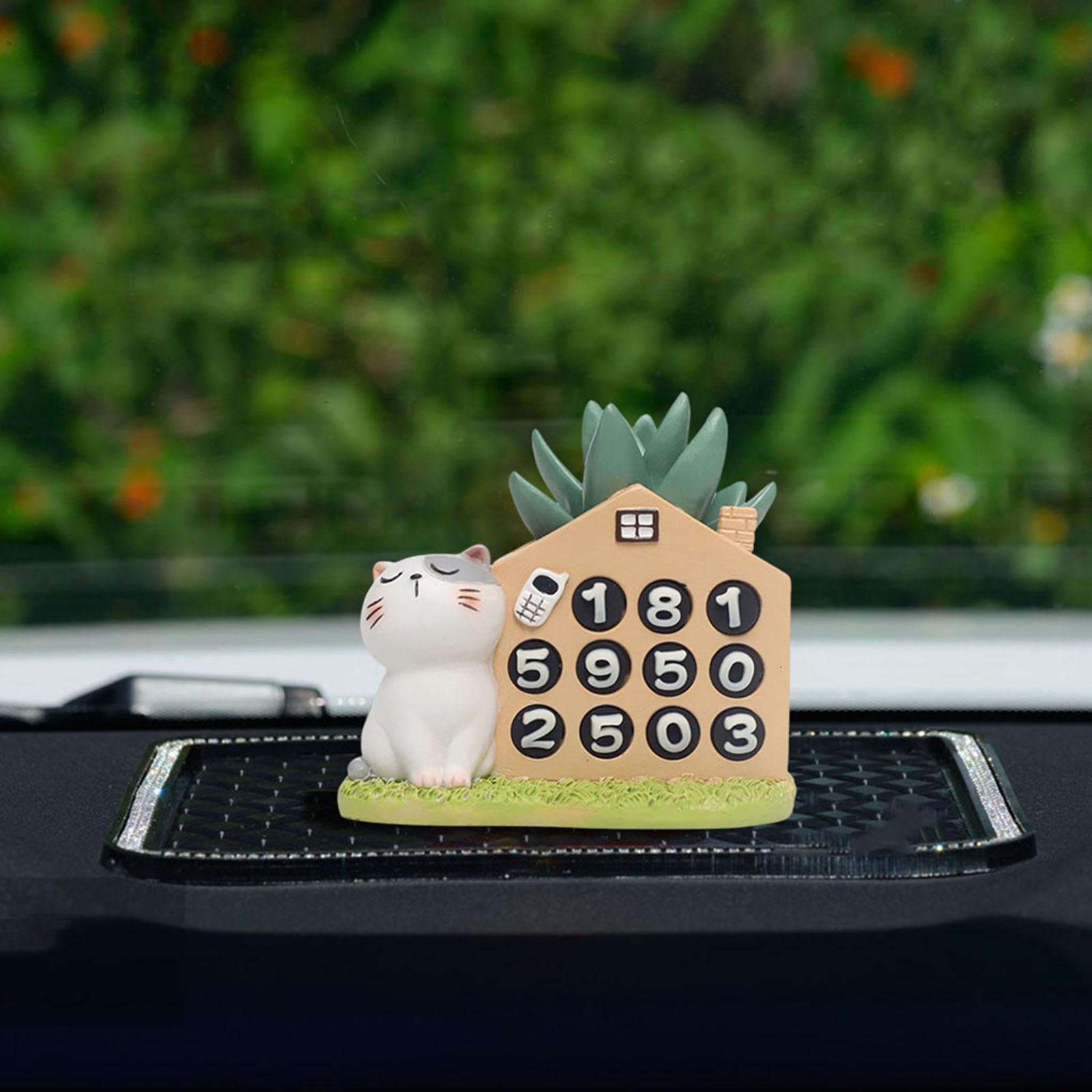 Car Dashboard Ornament Bonsai Decor for Home Interior Display Auto Gifts cat