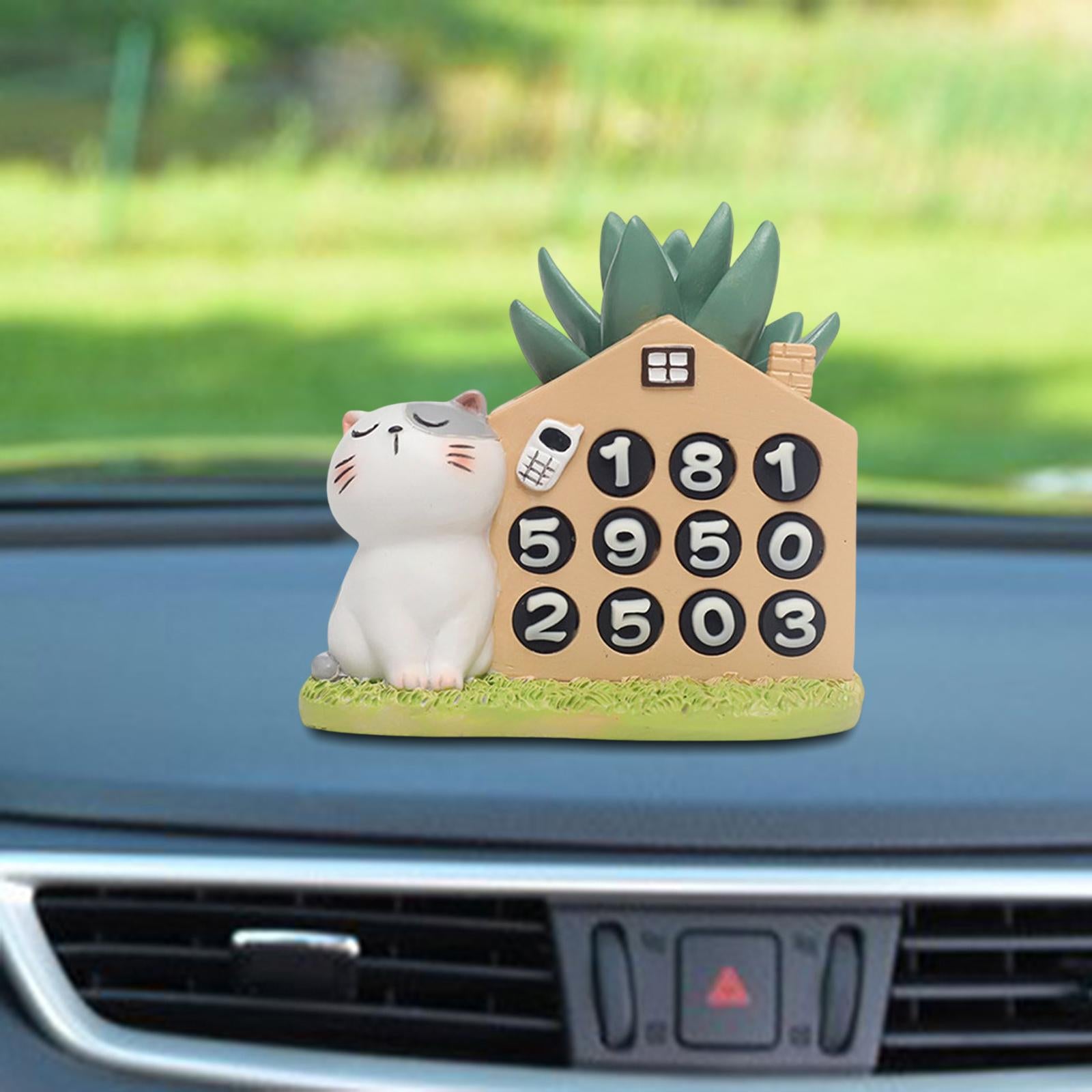 Car Dashboard Ornament Bonsai Decor for Home Interior Display Auto Gifts cat
