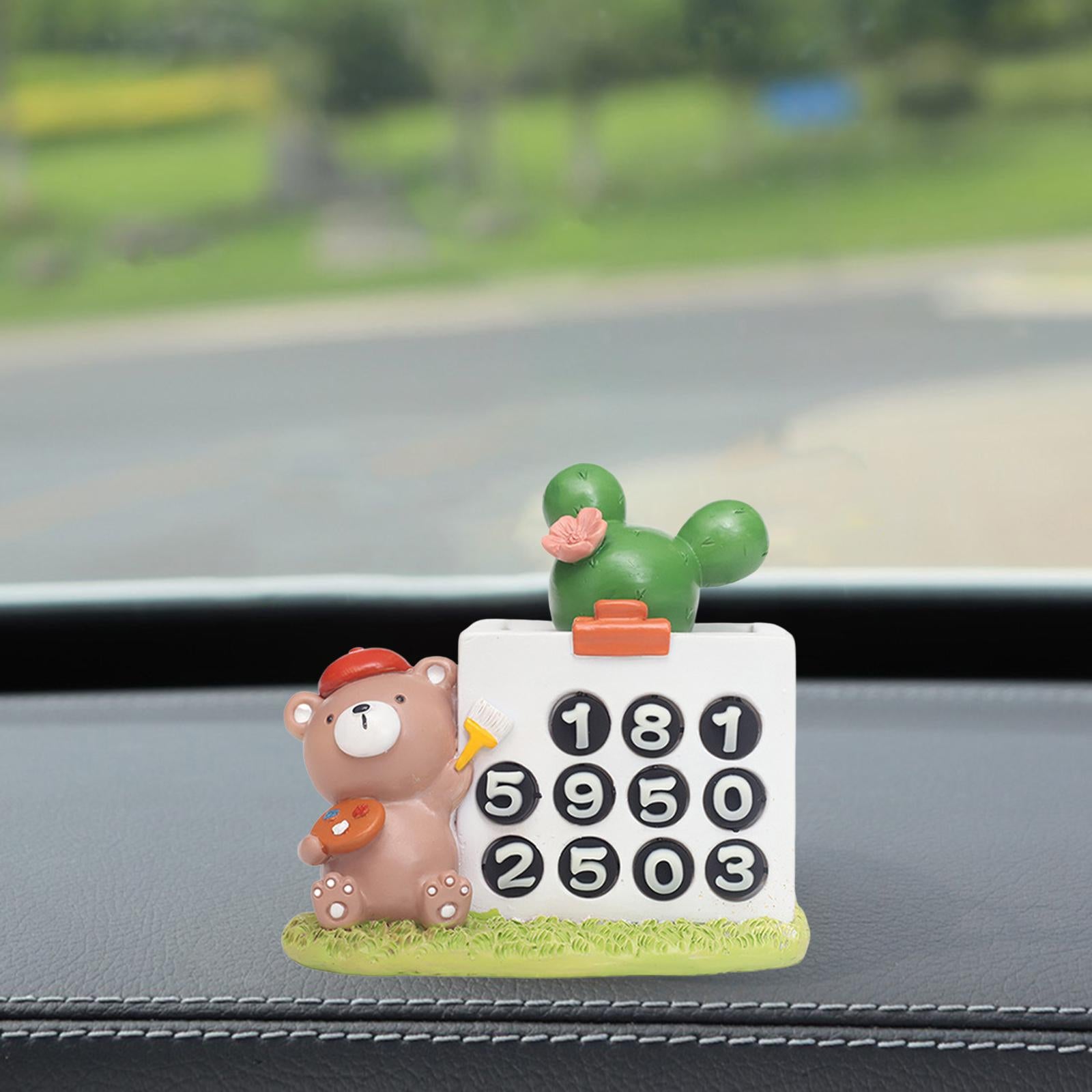 Car Dashboard Ornament Bonsai Decor for Home Interior Display Auto Gifts bear
