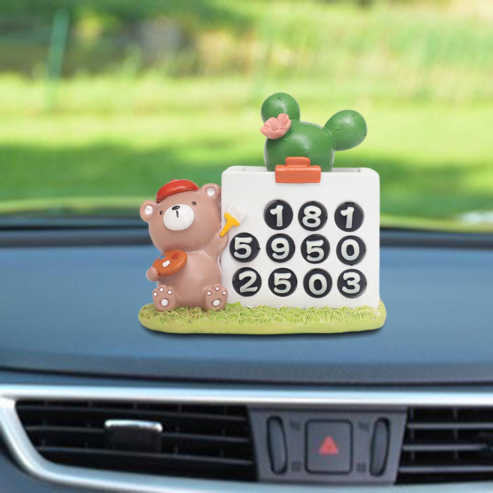 Car Dashboard Ornament Bonsai Decor for Home Interior Display Auto Gifts bear