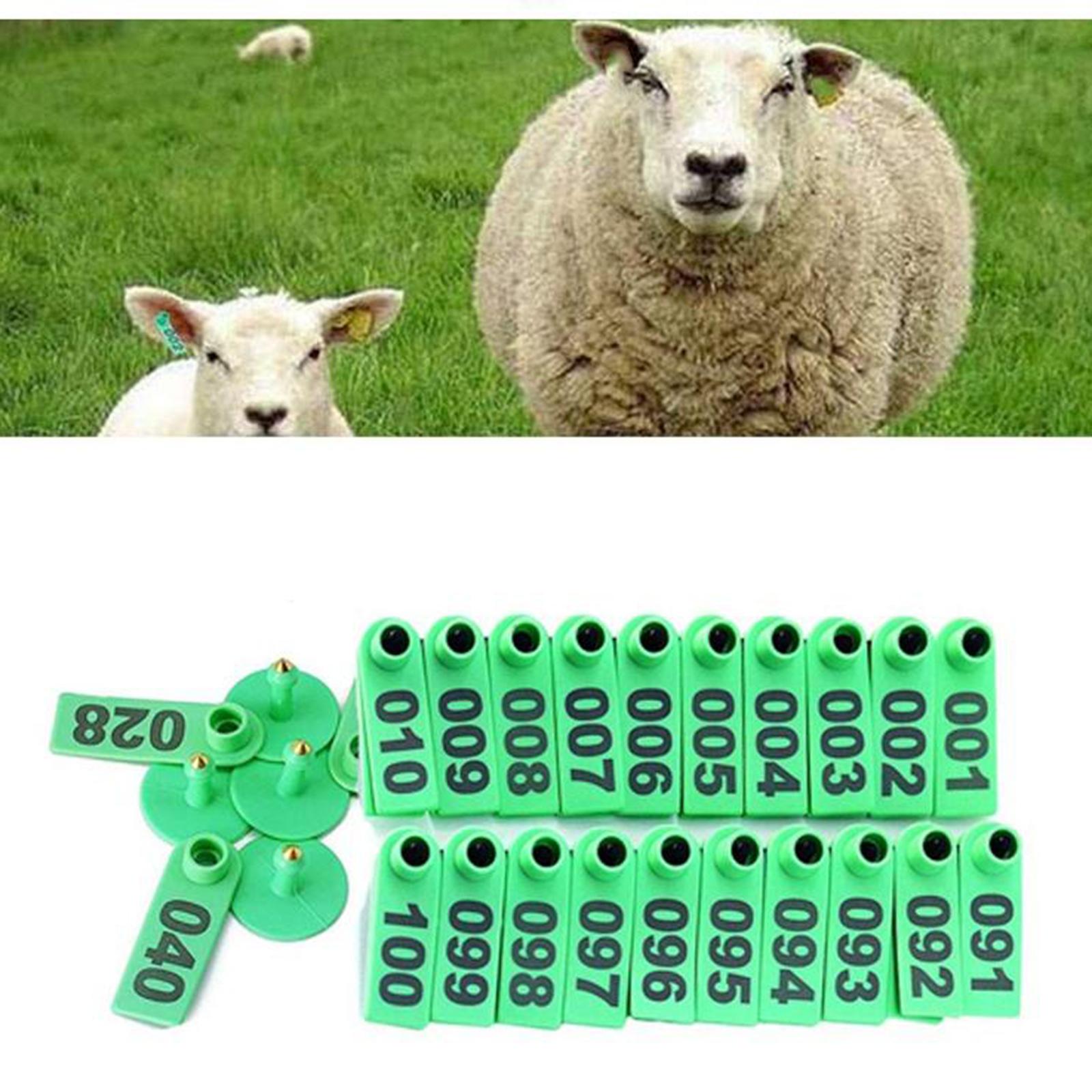 Animal Ear Tag Pliers and Spare 3 Pins for Livestock Farm Handling Supplies