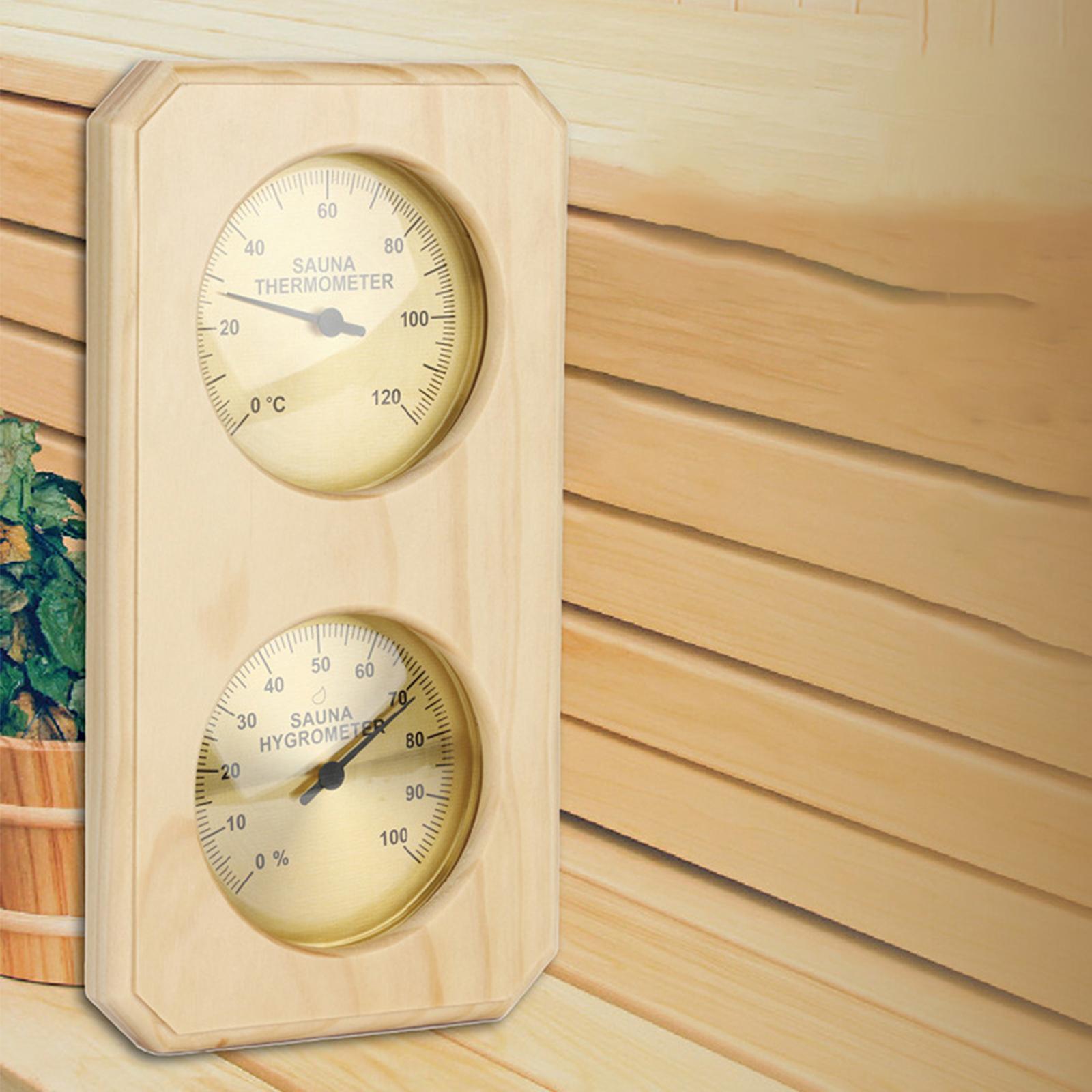 2 in1 Sauna Thermometer Hygrometer Wall Mounted Temperature Measurement