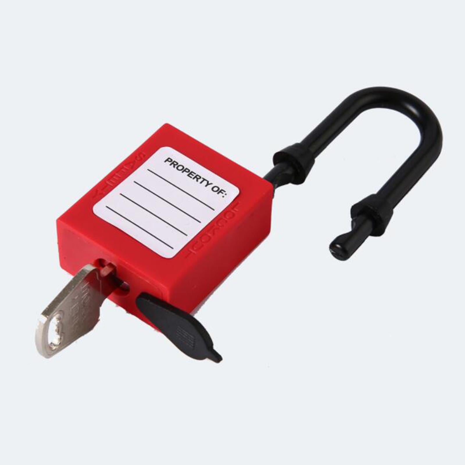Lockout Tagout Locks Nylon Safety Padlock Premium 6mm Shackle  Red