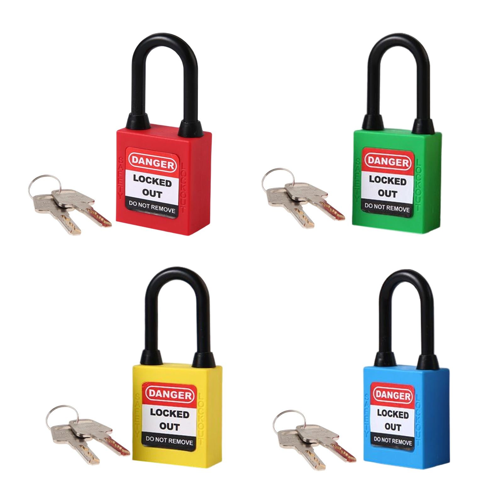 Lockout Tagout Locks Nylon Safety Padlock Premium 6mm Shackle  Red